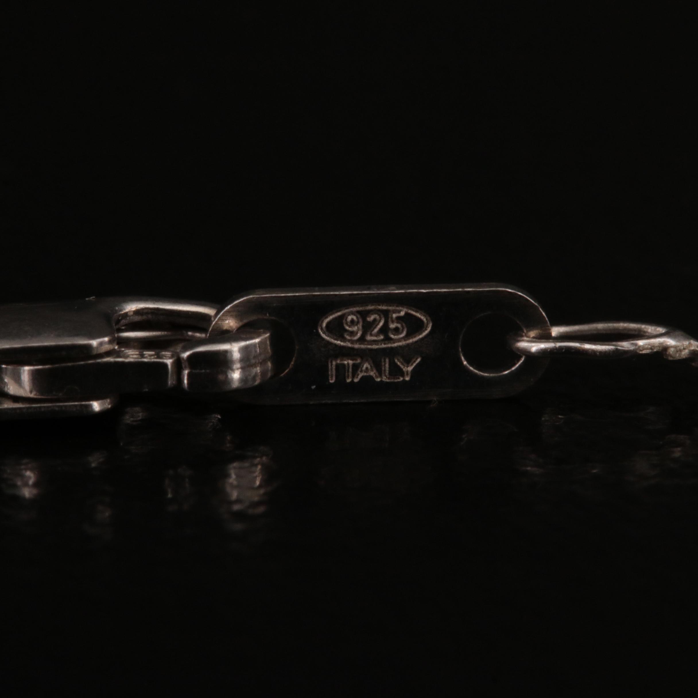 Sterling Diamond Pendant Necklace