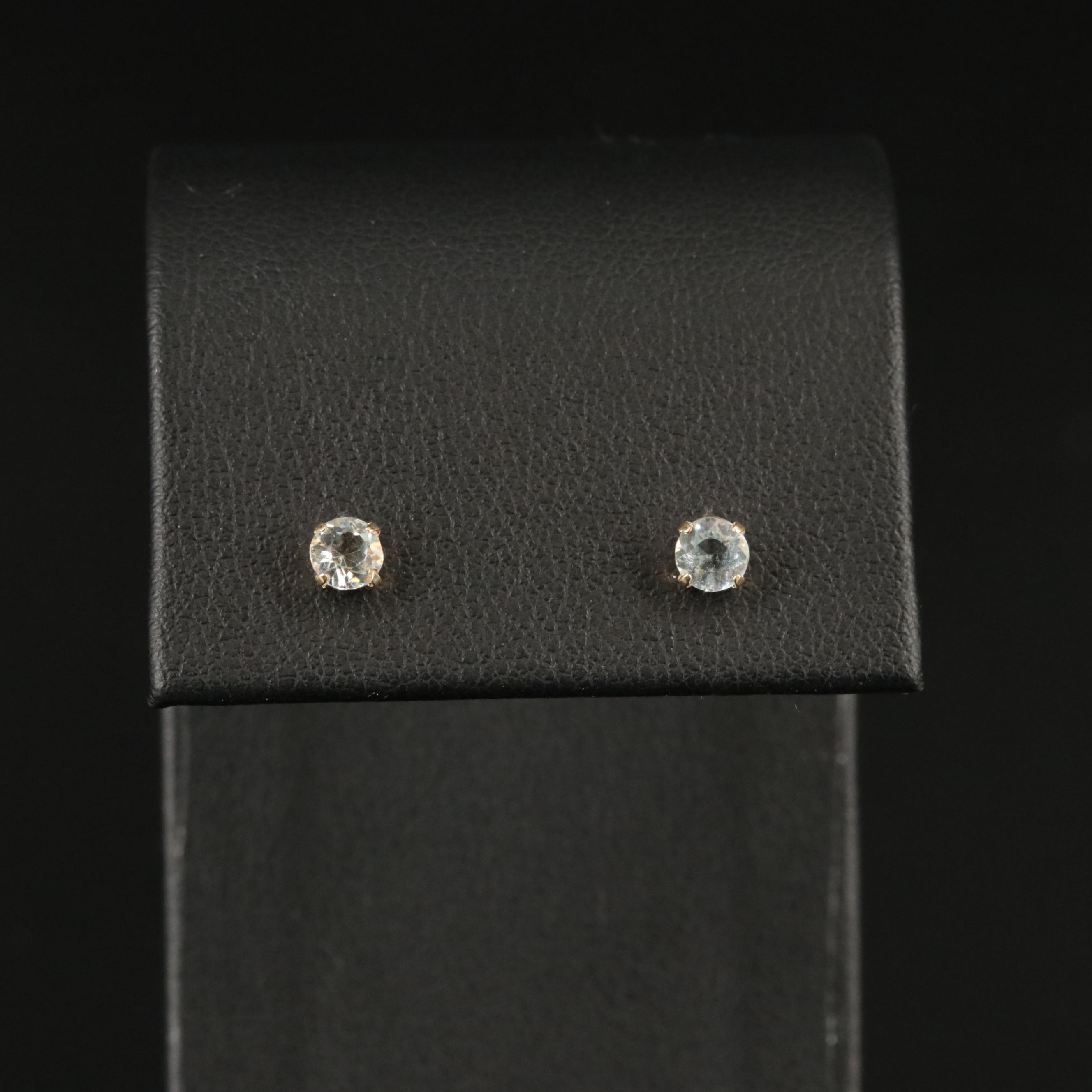 18K 0.60 CTW Blue Topaz Earrings