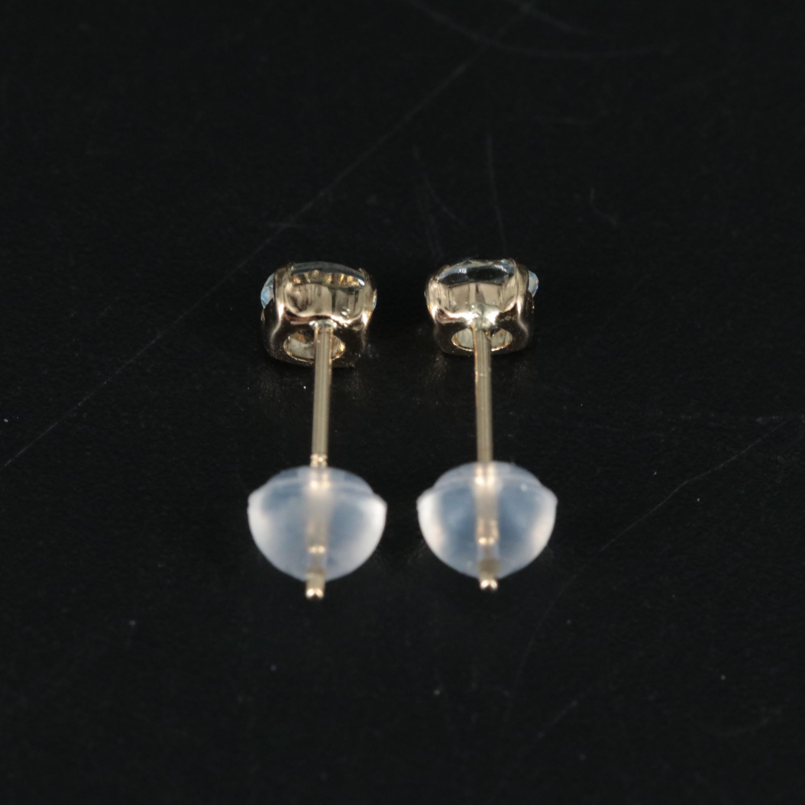 18K 0.60 CTW Blue Topaz Earrings