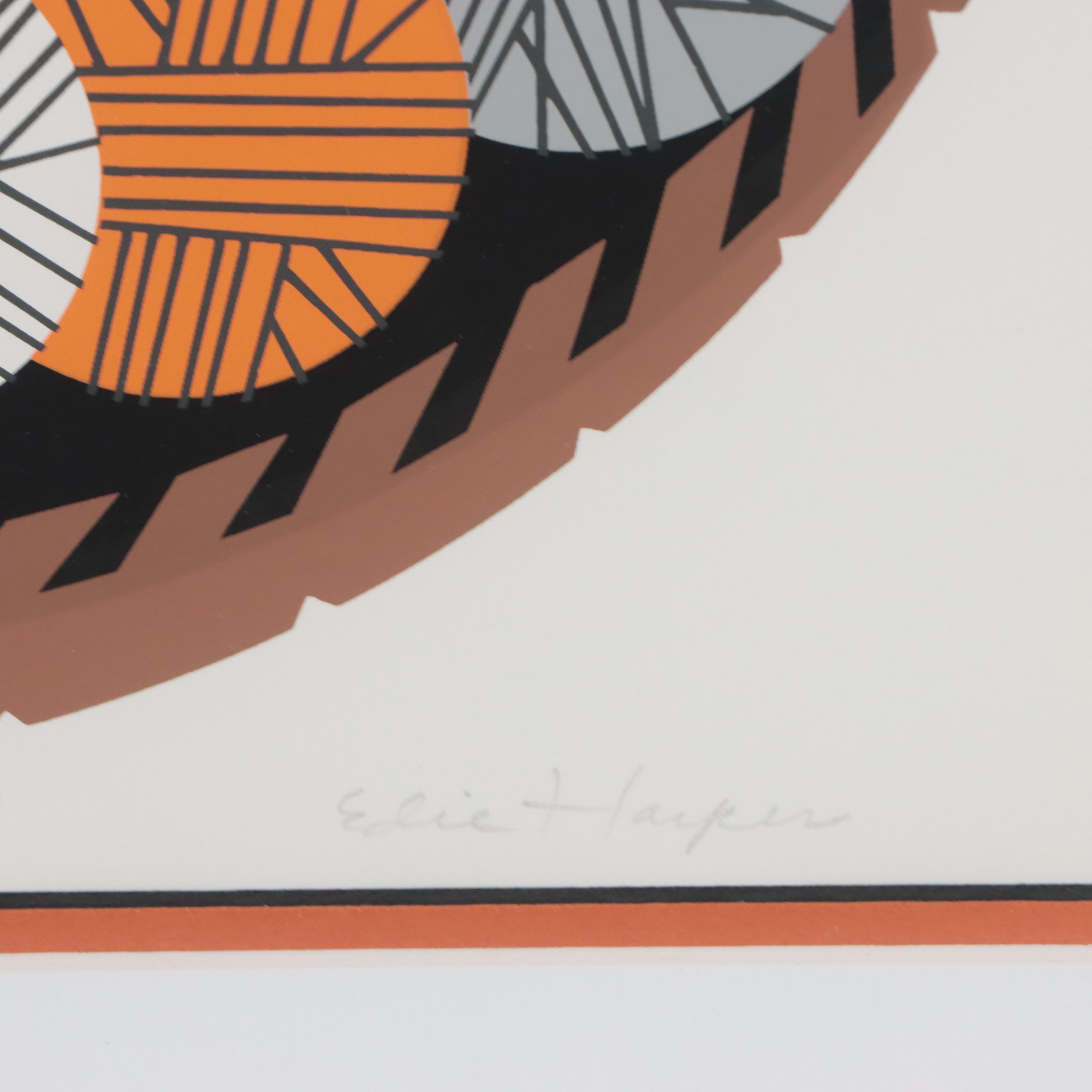 Edie Harper Serigraph "Kitten 'n' Knittin'"