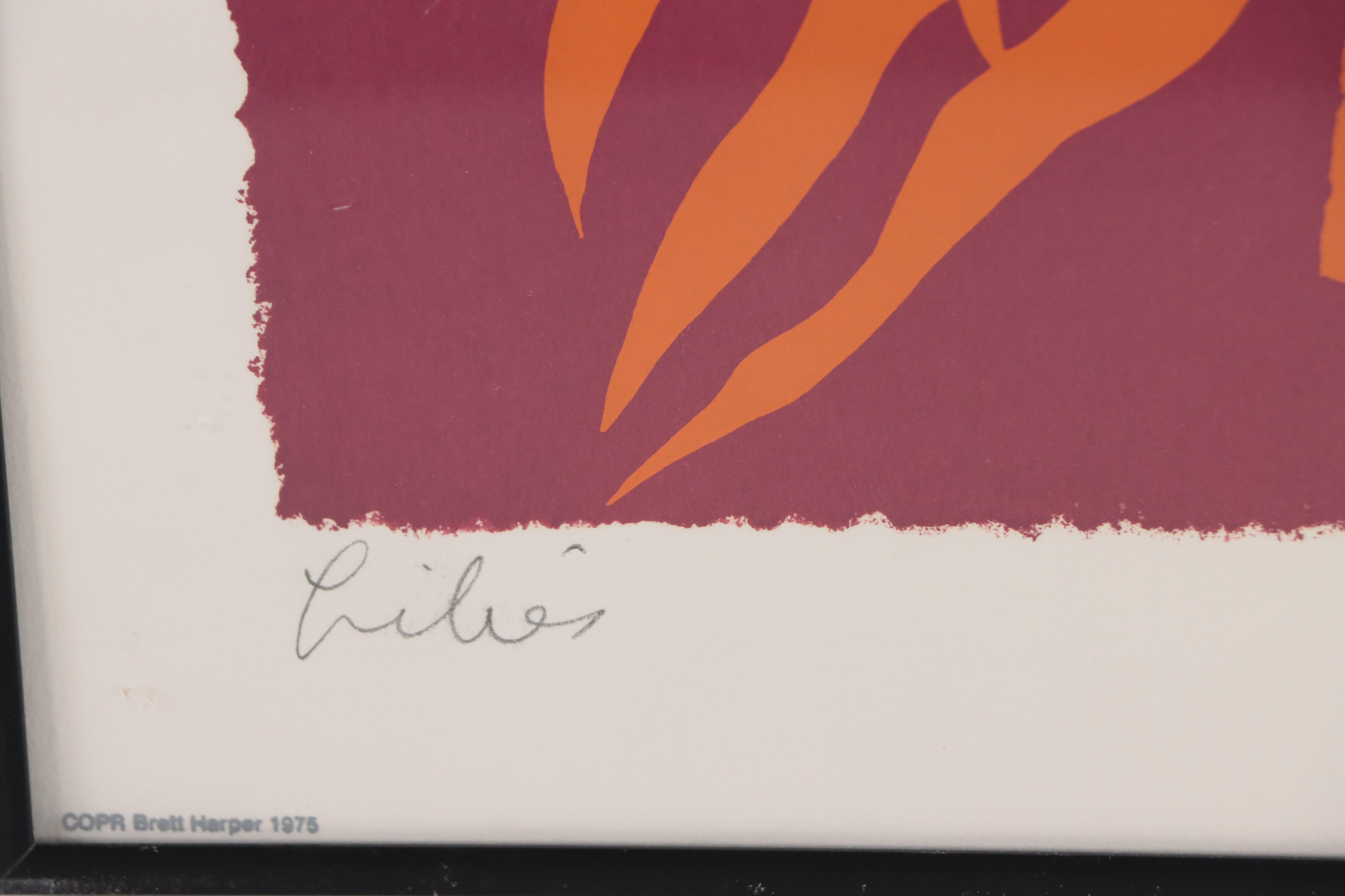 Brett Harper Serigraph "Consider the Lilies," 1975