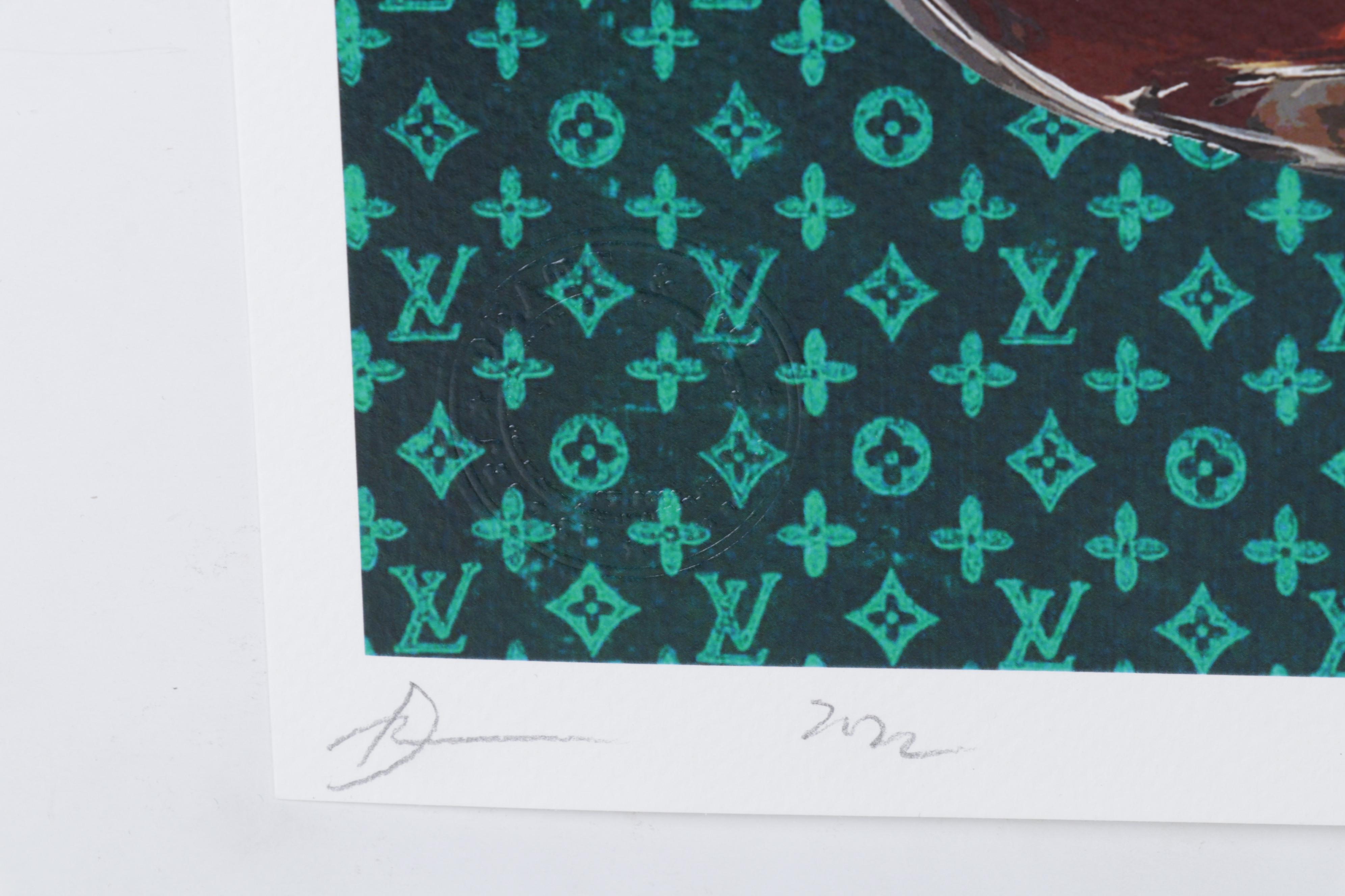 Death NYC Pop Art Graphic Print Homage to Louis Vuitton Featuring Hennessy, 2022