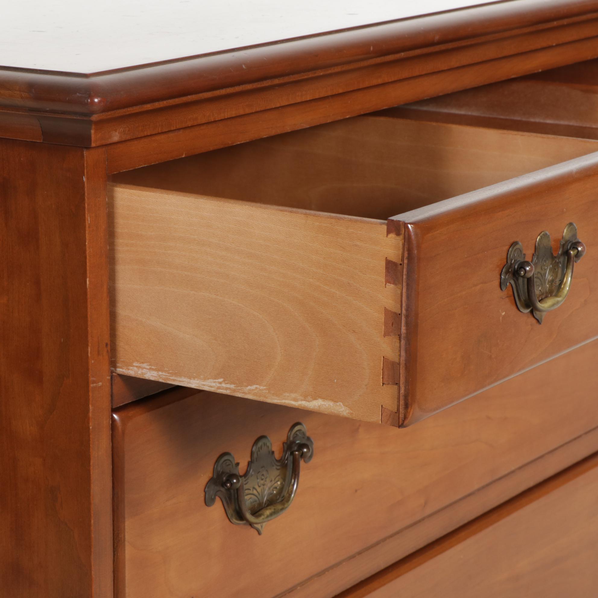 Chippendale Style Cherry Chest of Drawers, Mid to Late 20th Century