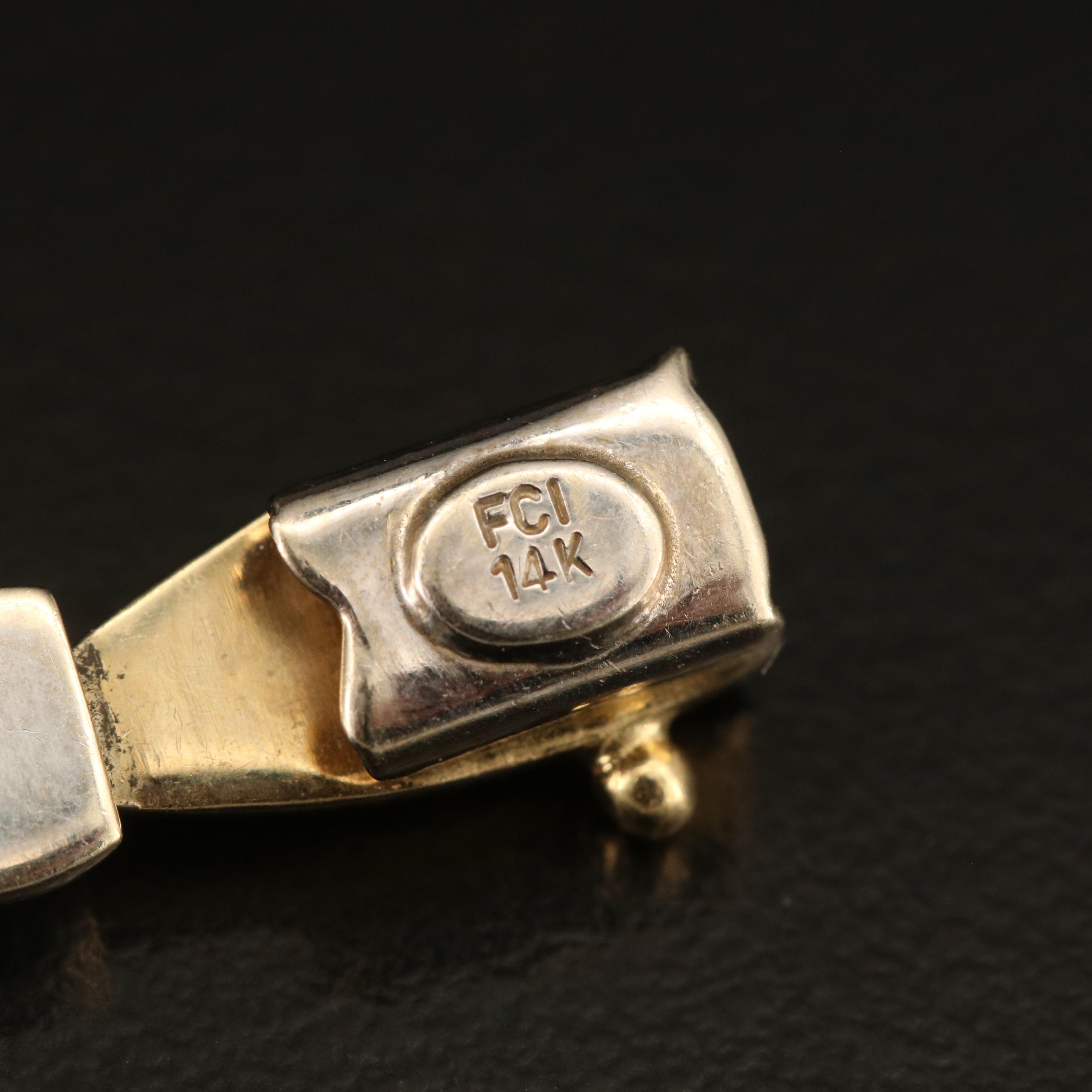 14K Two-Tone Fancy Link Bracelet