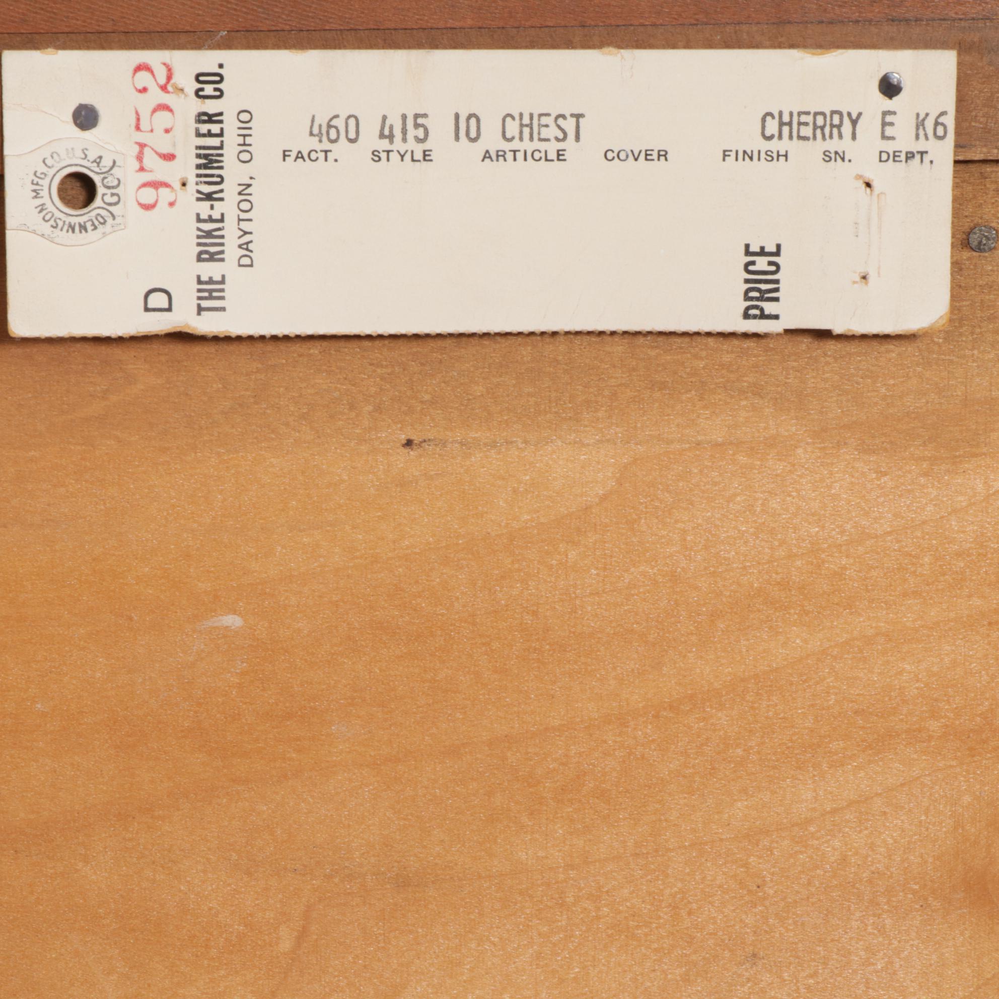 Chippendale Style Cherry Chest of Drawers, Mid to Late 20th Century