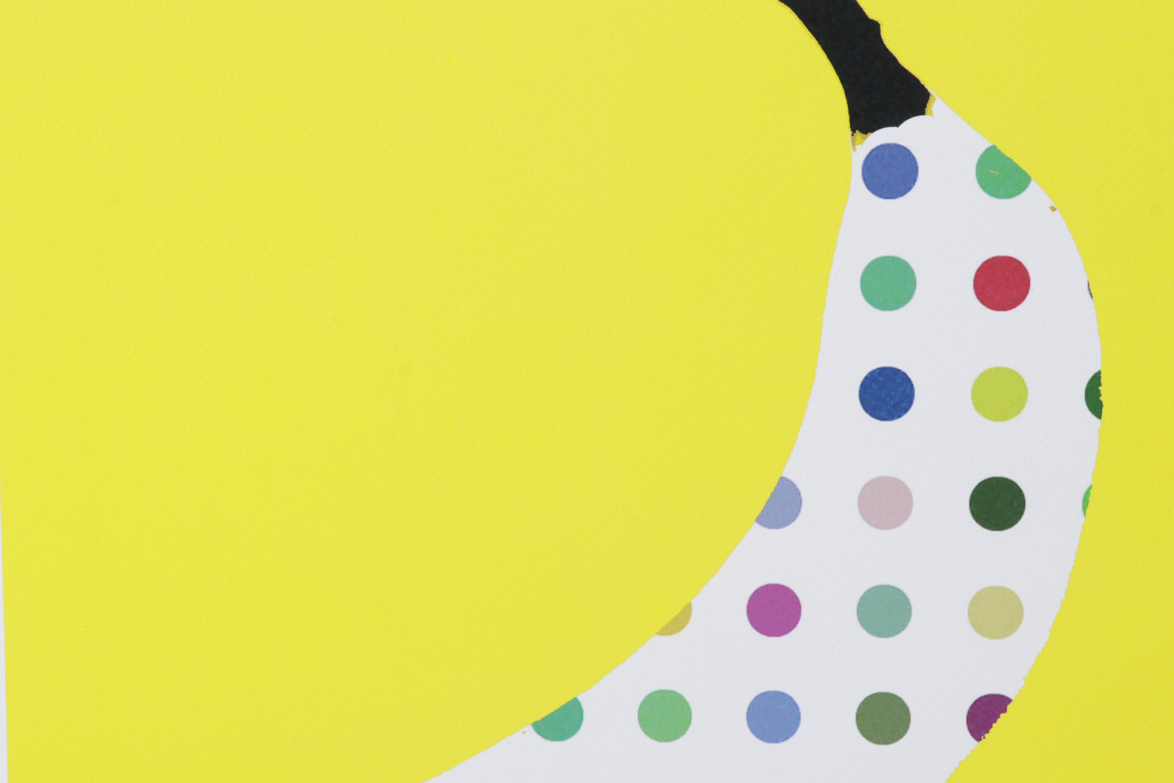 Death NYC Pop Art Graphic Print "Banana Dot Yellow," 2020