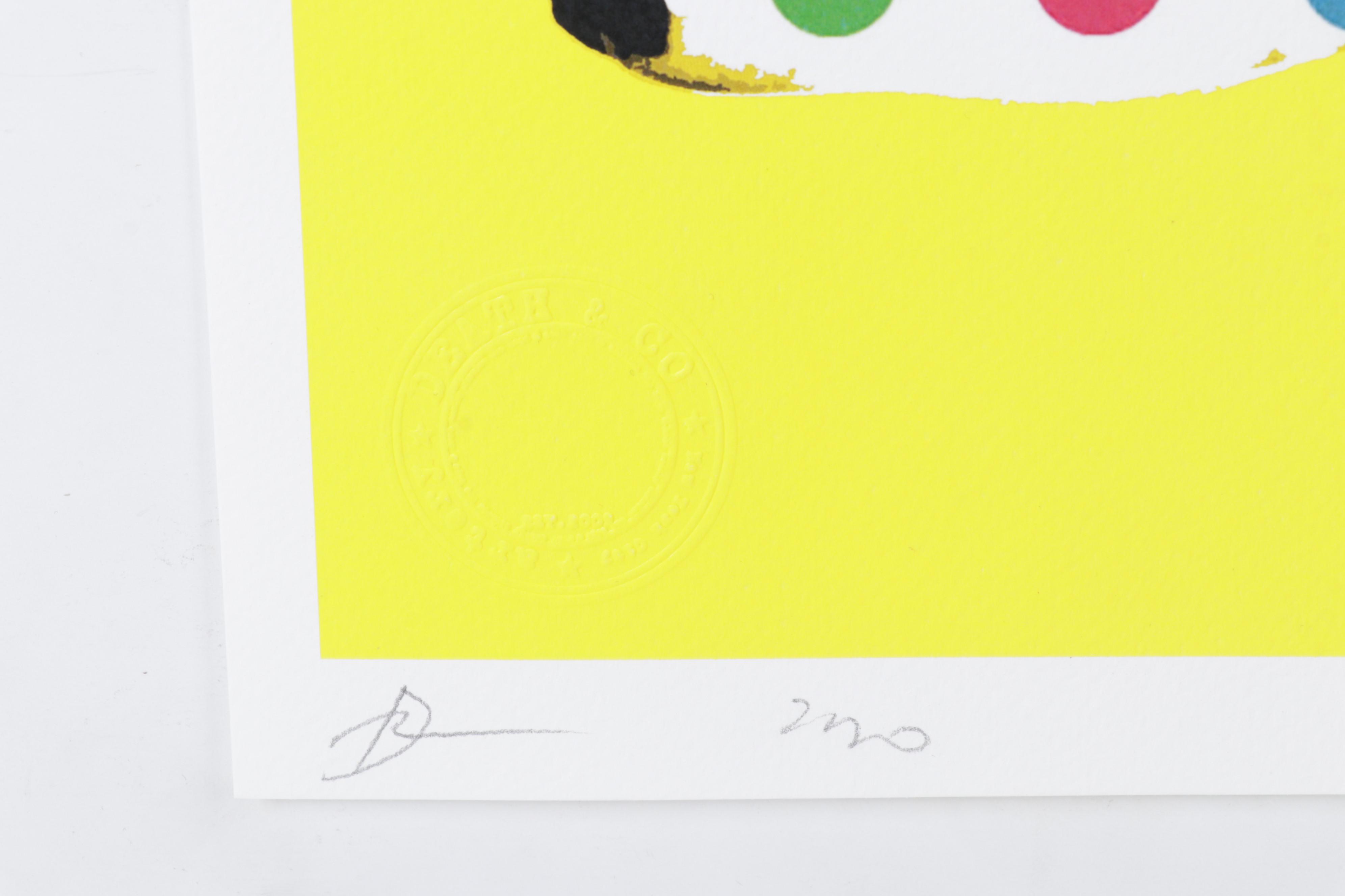 Death NYC Pop Art Graphic Print "Banana Dot Yellow," 2020