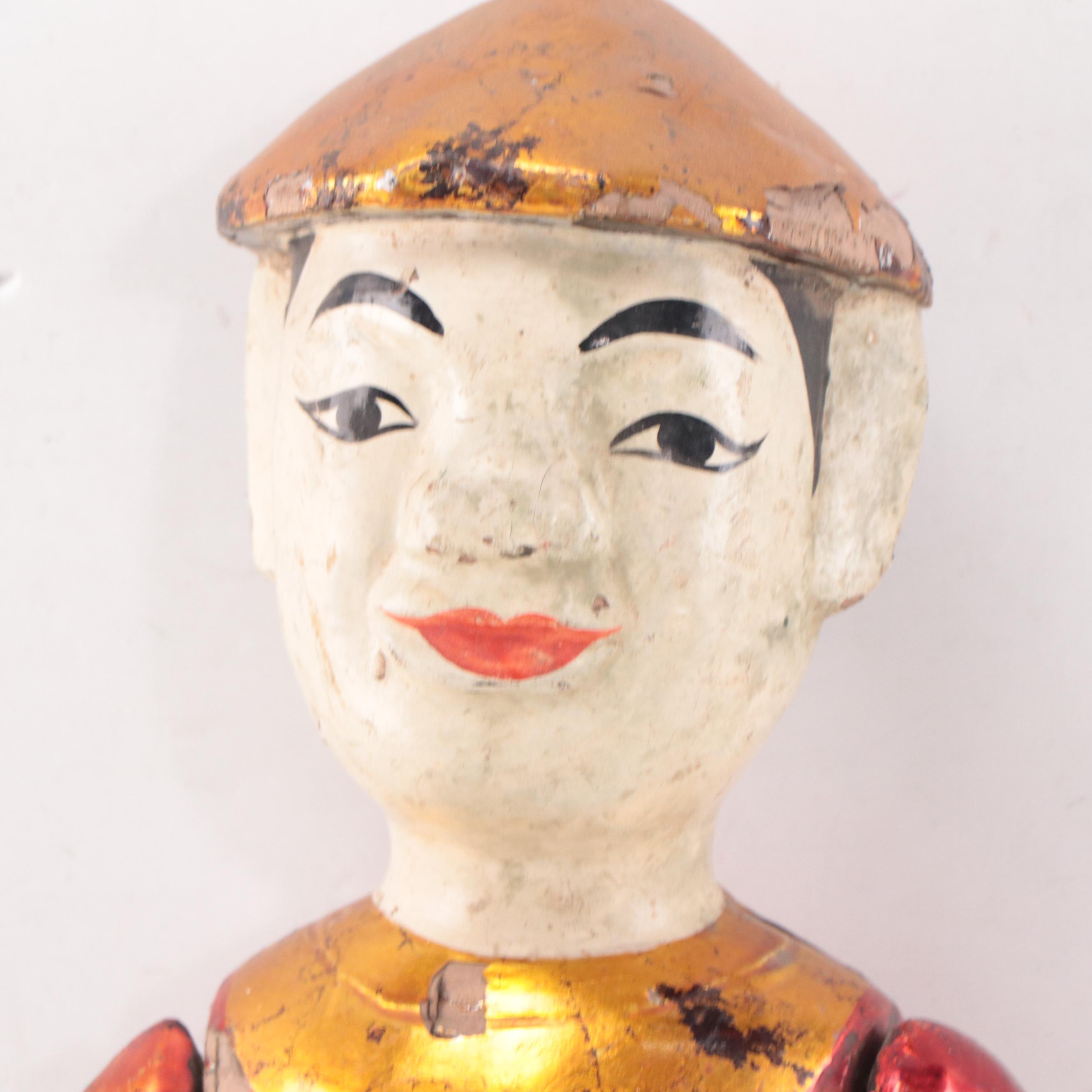 Vietnamese Polychrome Hand-Carved Wood Water Puppets