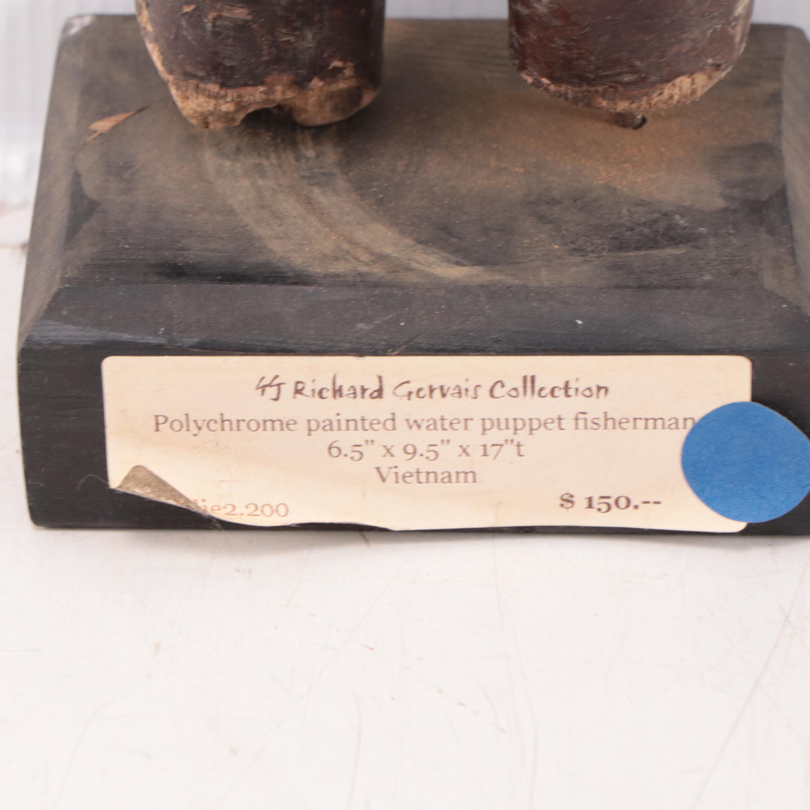 Vietnamese Polychrome Hand-Carved Wood Water Puppets