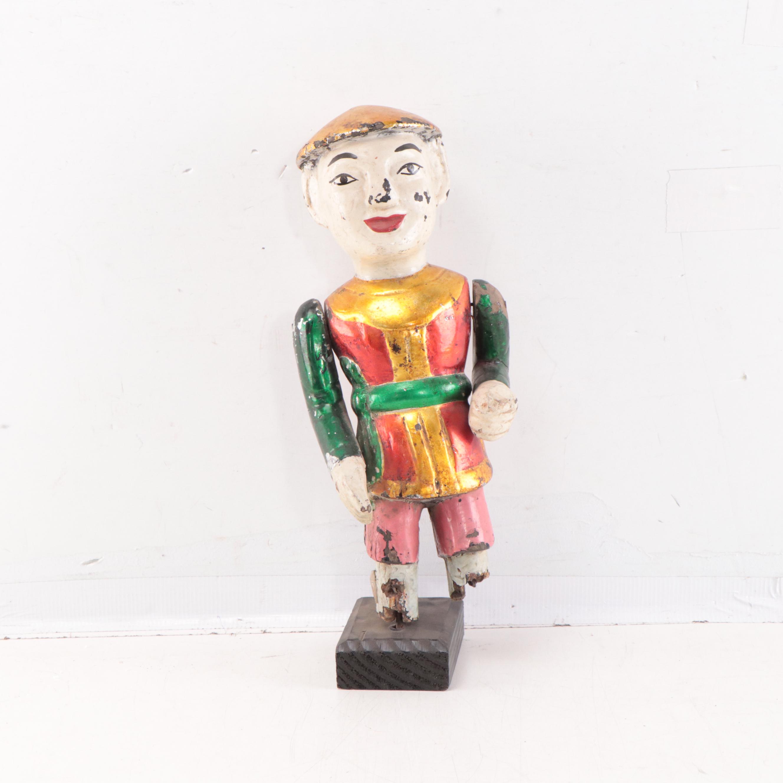 Vietnamese Polychrome Hand-Carved Wood Water Puppets