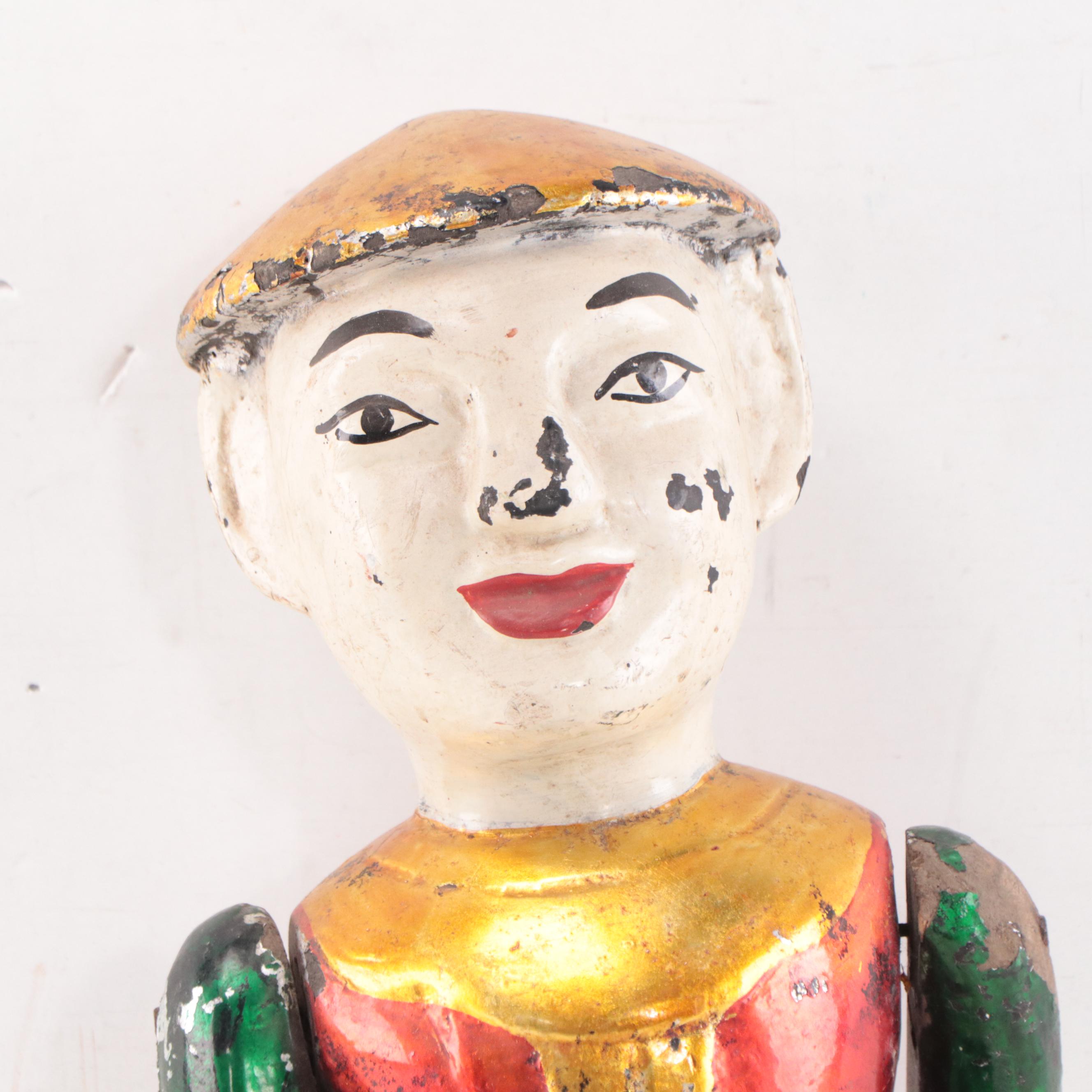 Vietnamese Polychrome Hand-Carved Wood Water Puppets
