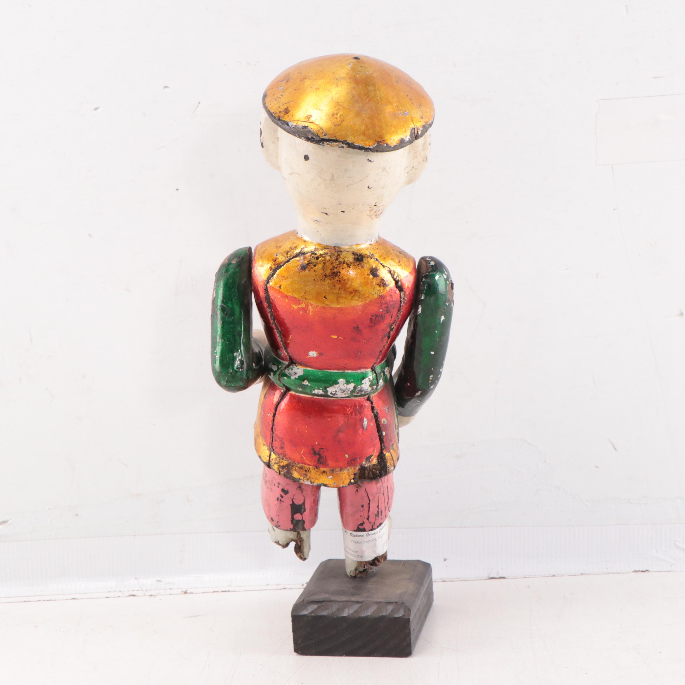 Vietnamese Polychrome Hand-Carved Wood Water Puppets