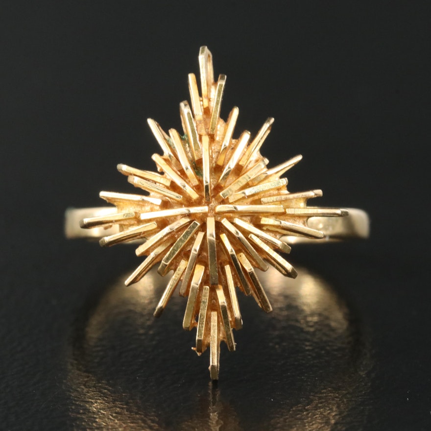 18K Starburst Ring