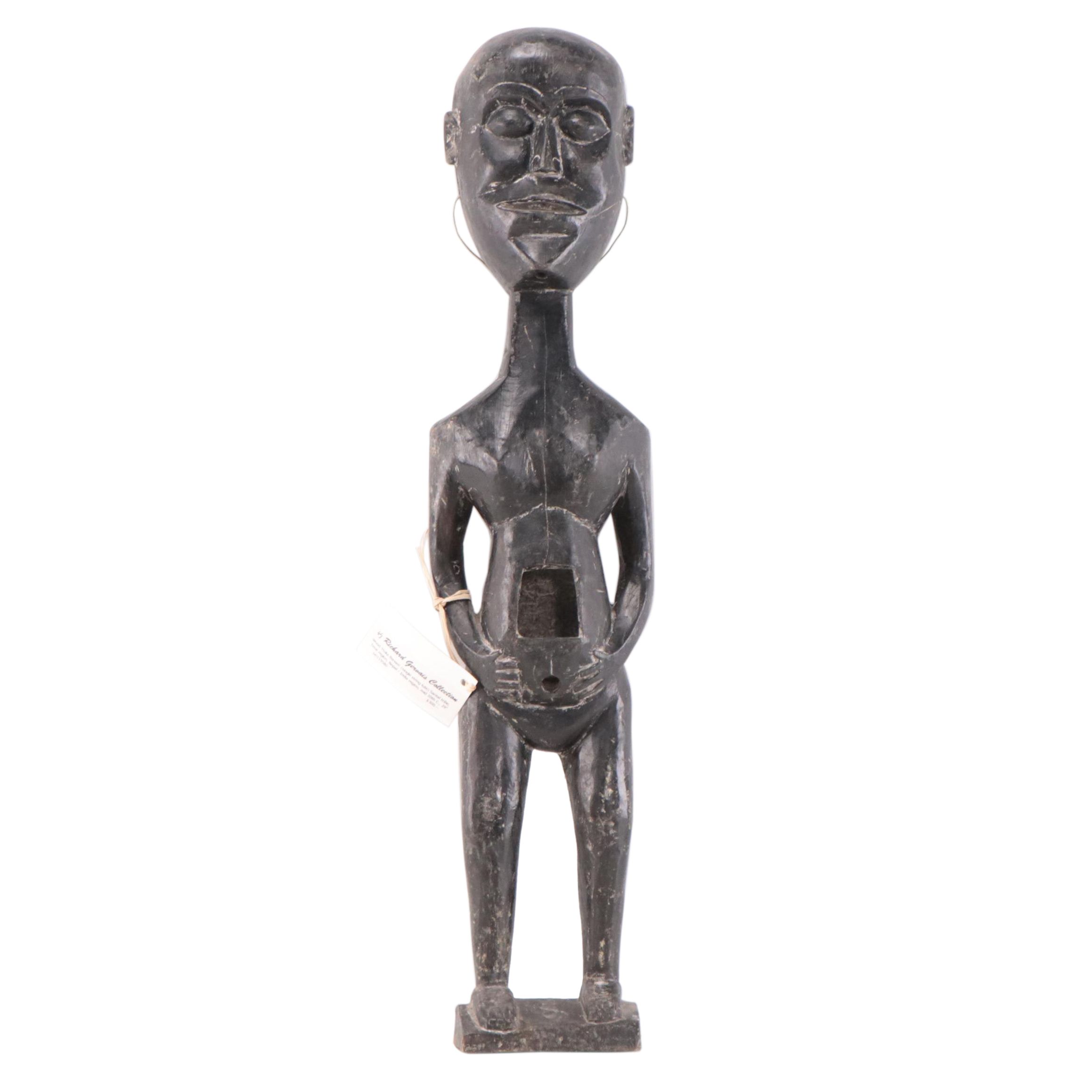 Handcarved Huka Banam Wood Figure, Mid-20th Century