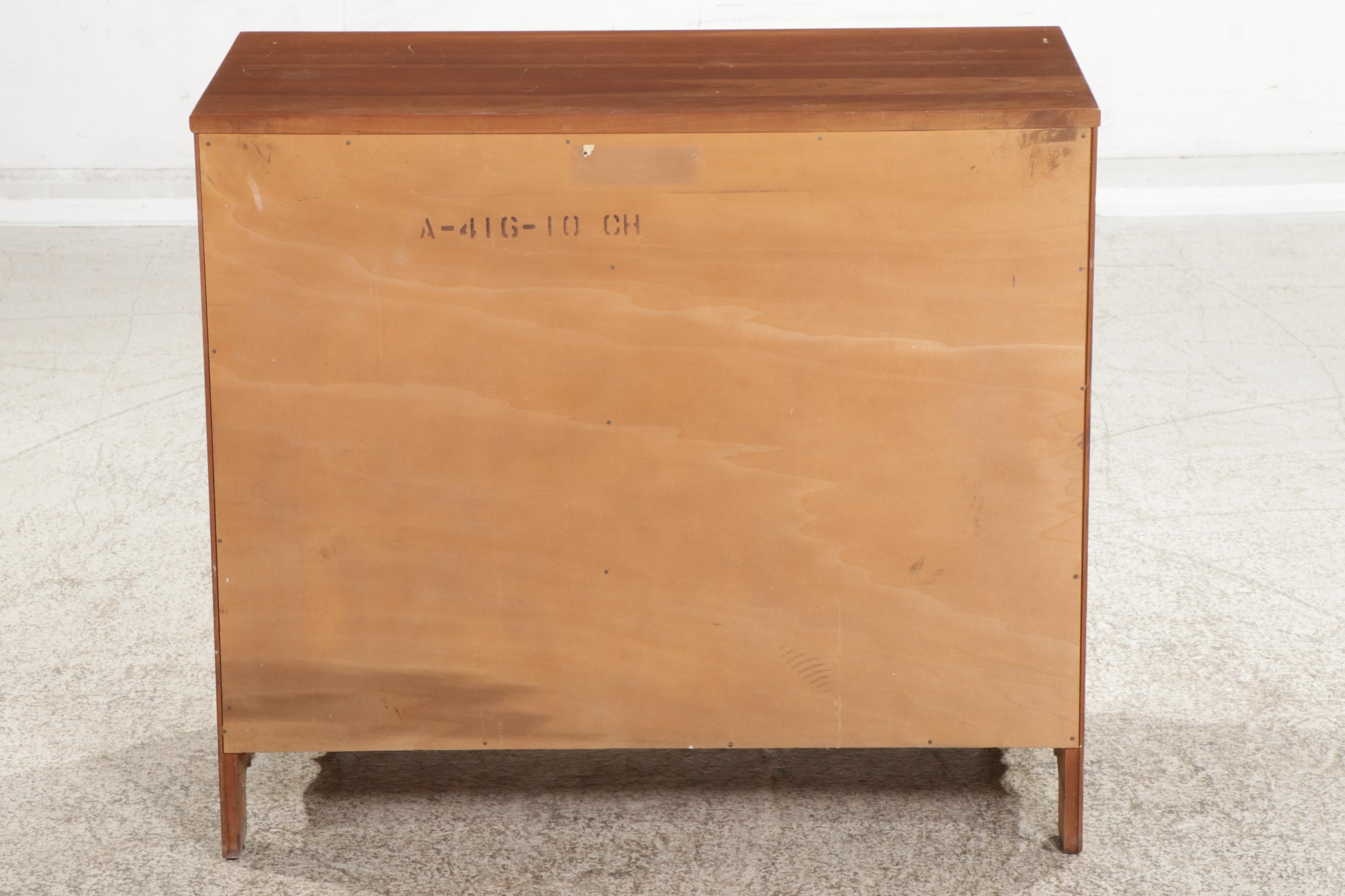 Chippendale Style Cherry Four-Drawer Bedside Chest, Mid to Late 20th Century