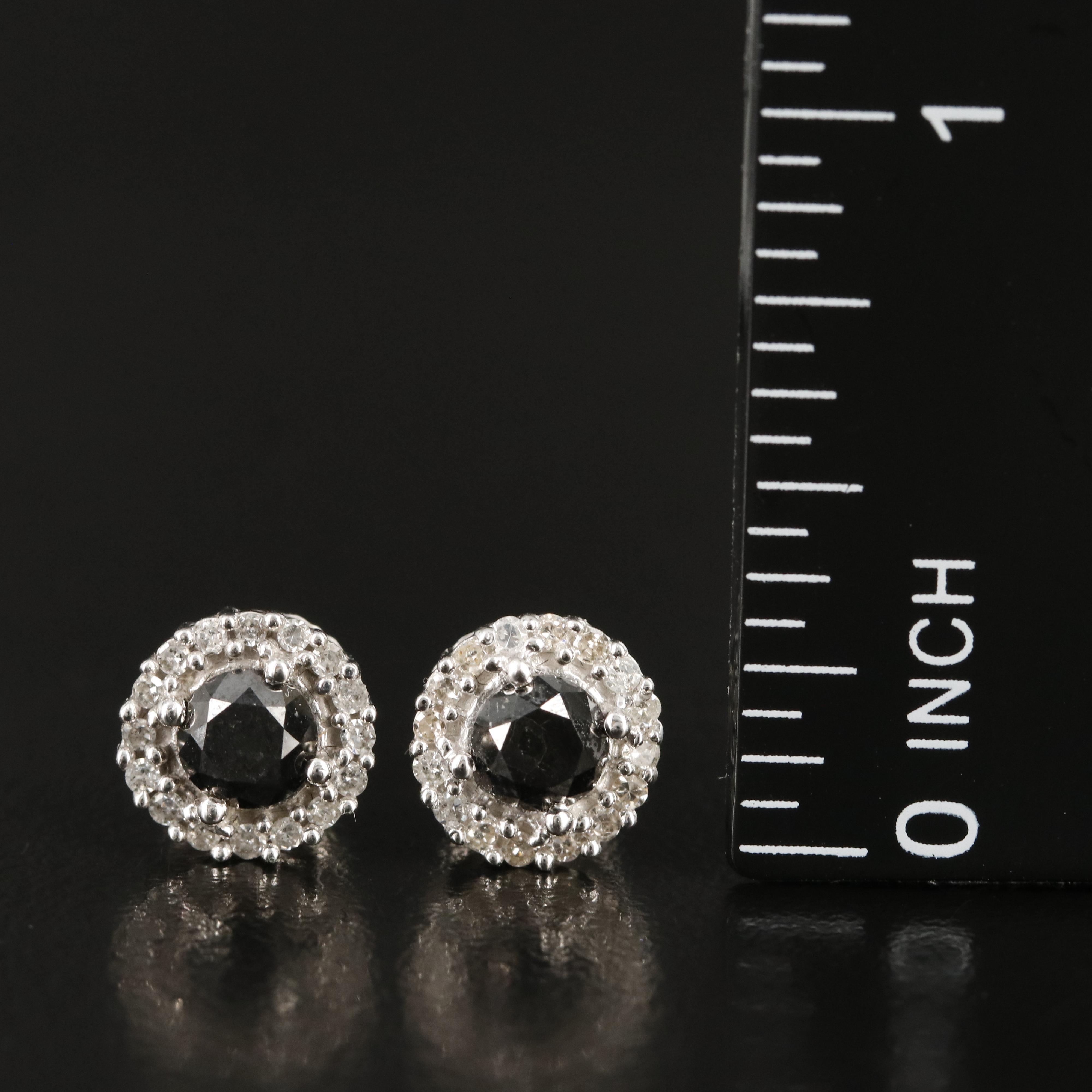 10K 1.18 CTW Diamond Stud Earrings