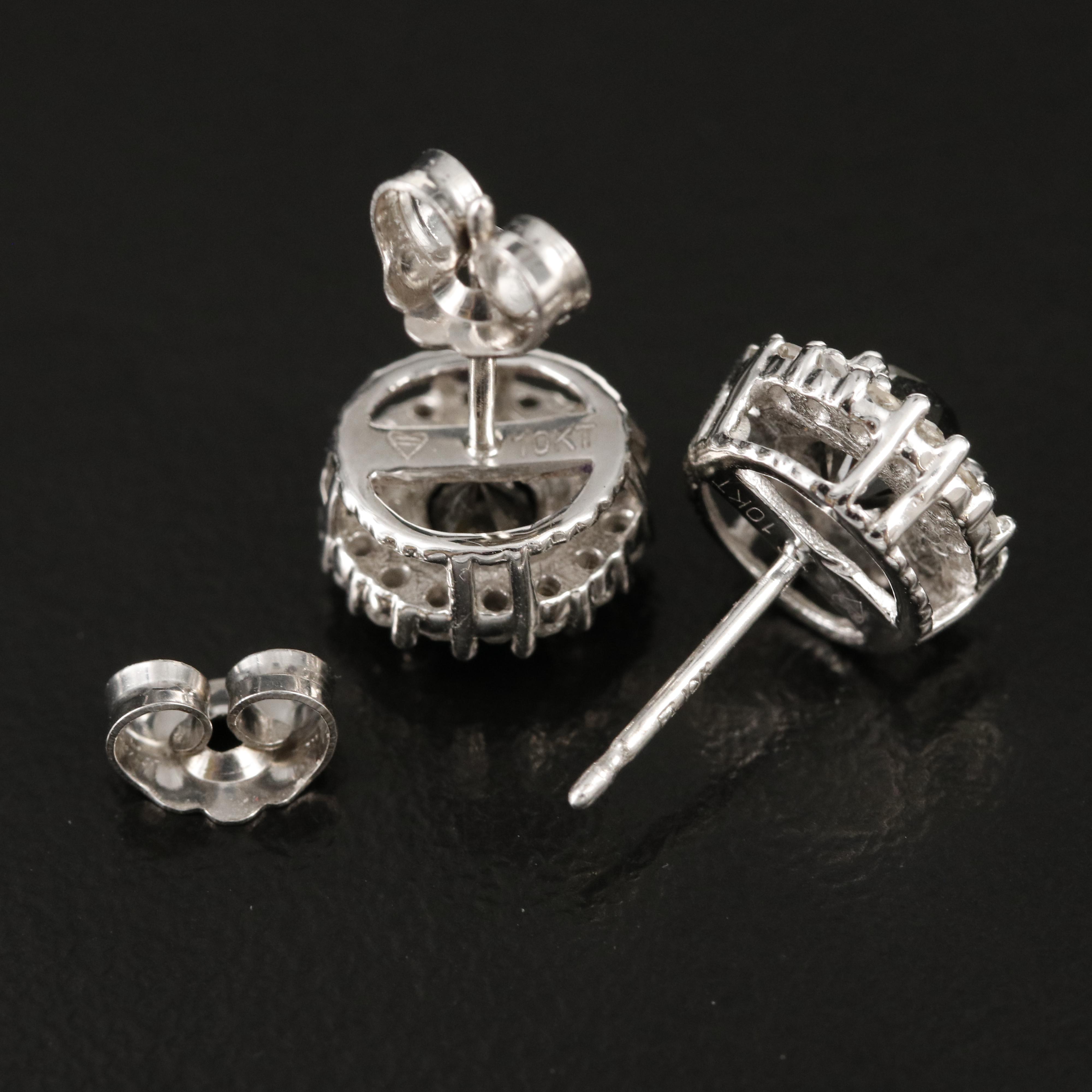 10K 1.18 CTW Diamond Stud Earrings