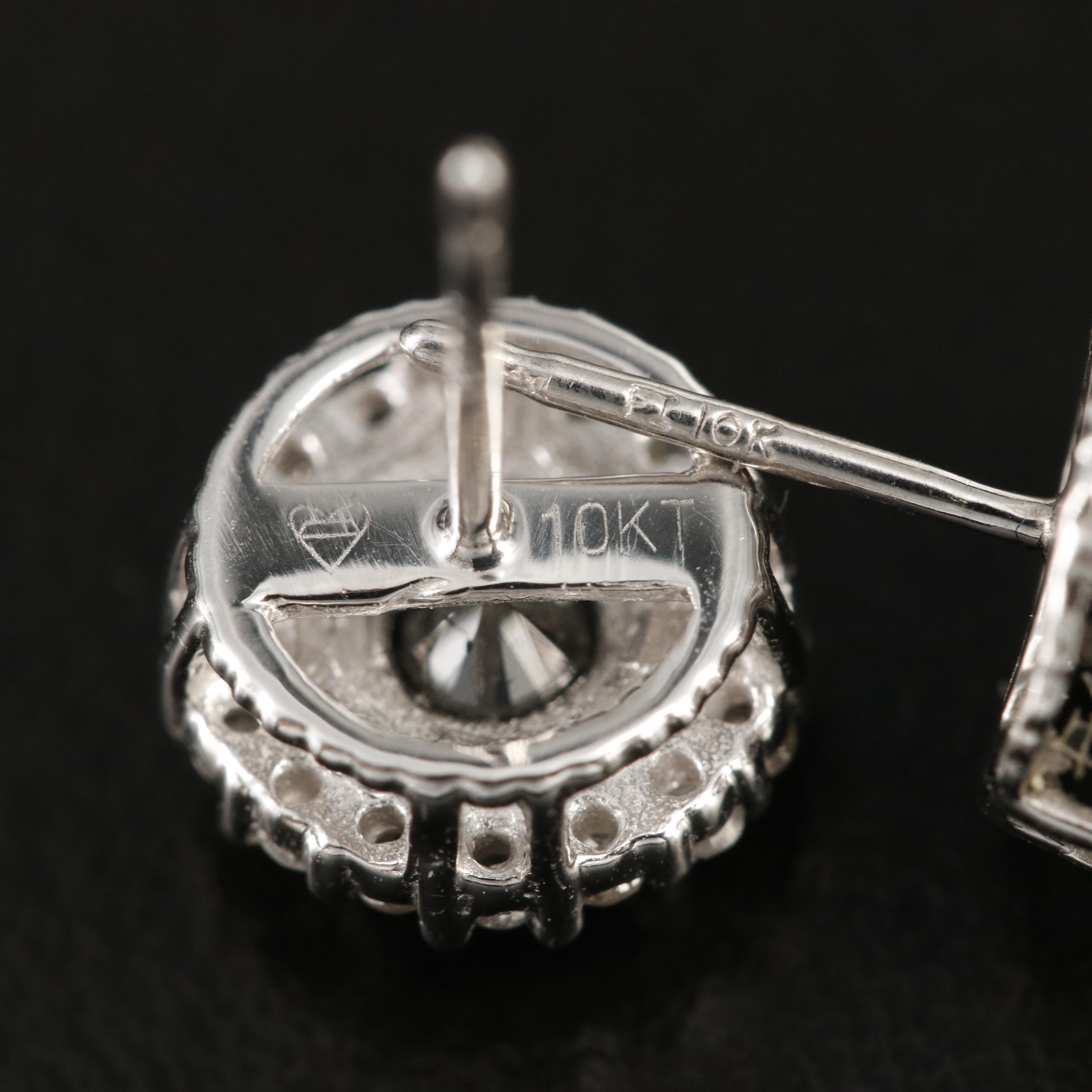 10K 1.18 CTW Diamond Stud Earrings