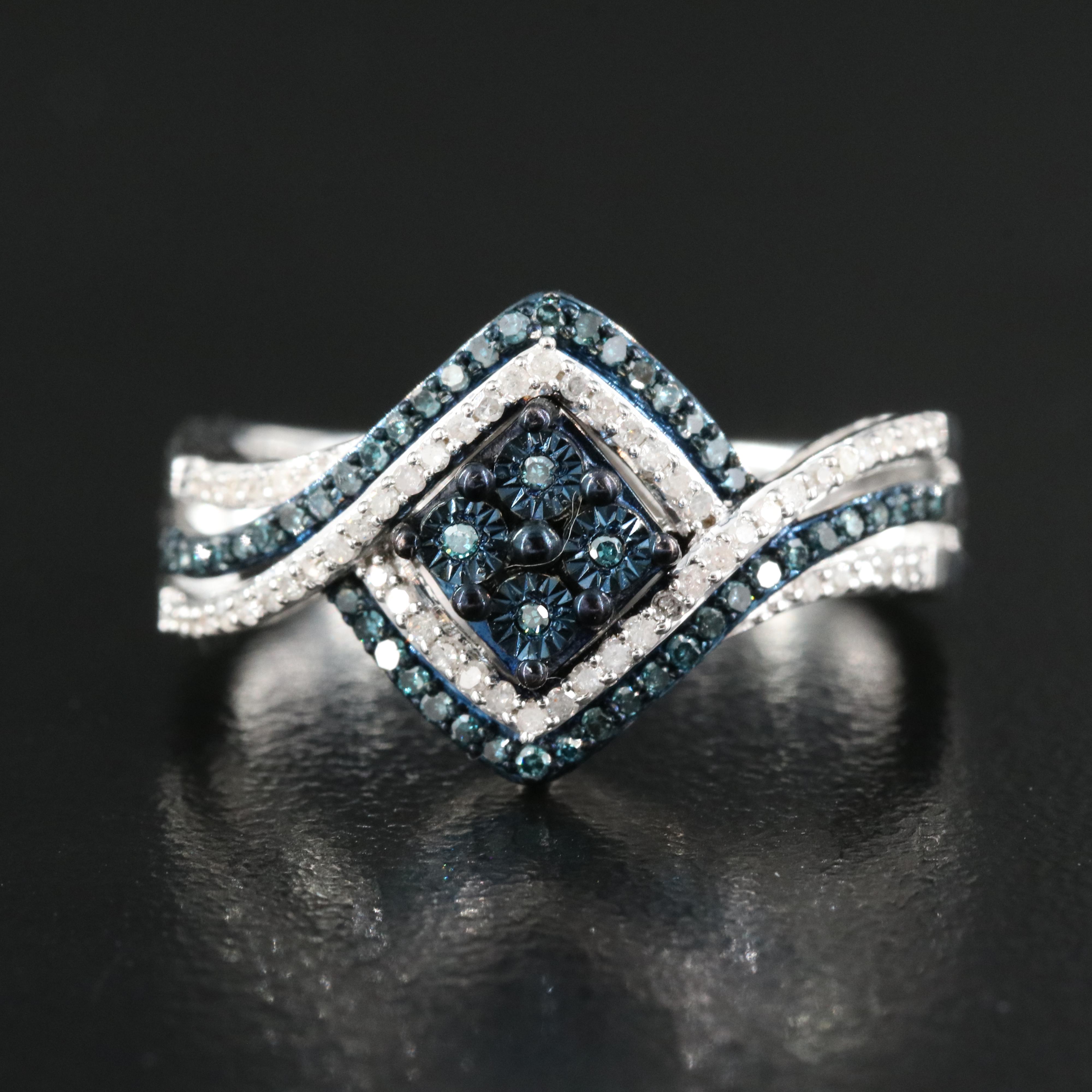 Sterling Diamond Ring