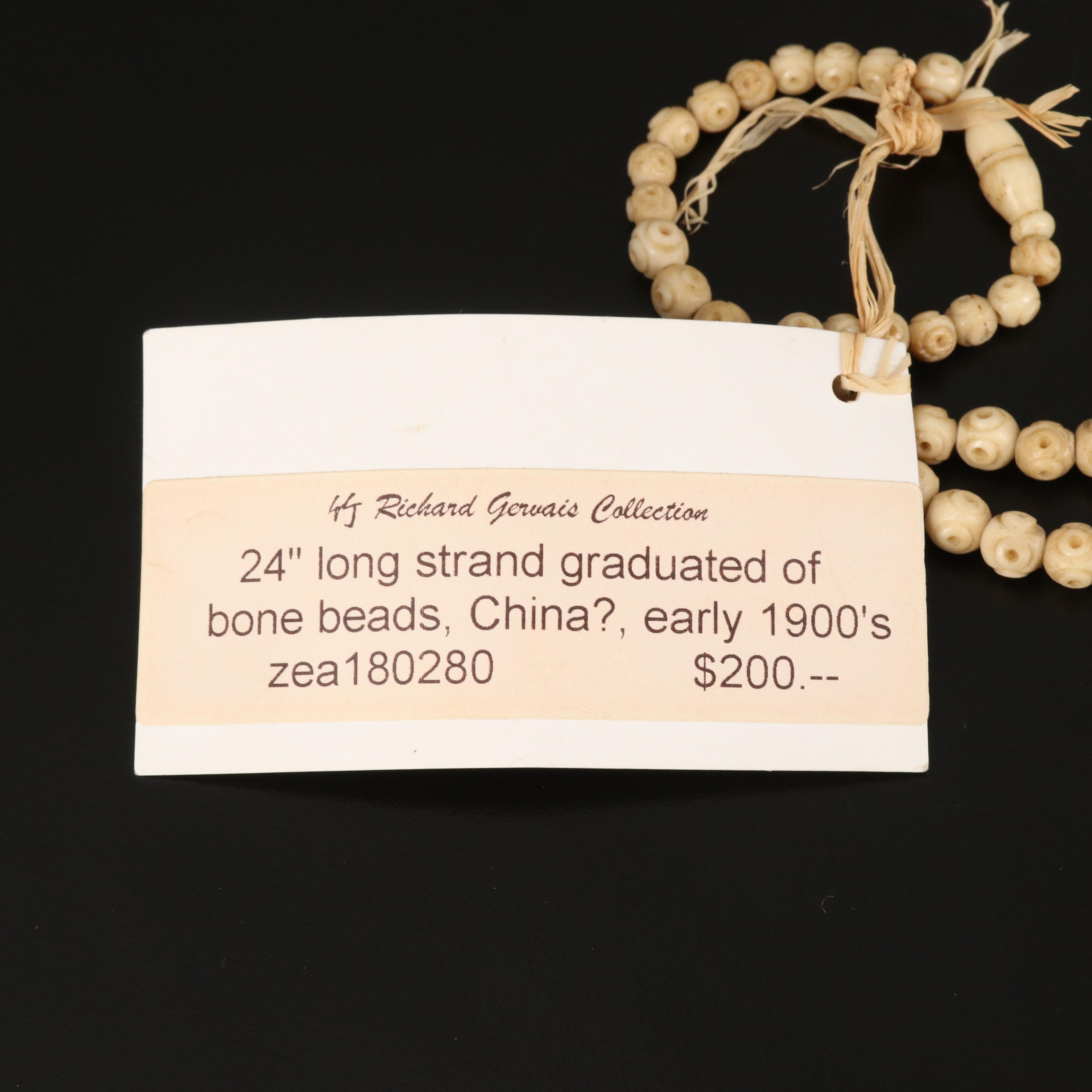 Antique Carved Bone and Vintage Venetian Glass Necklaces