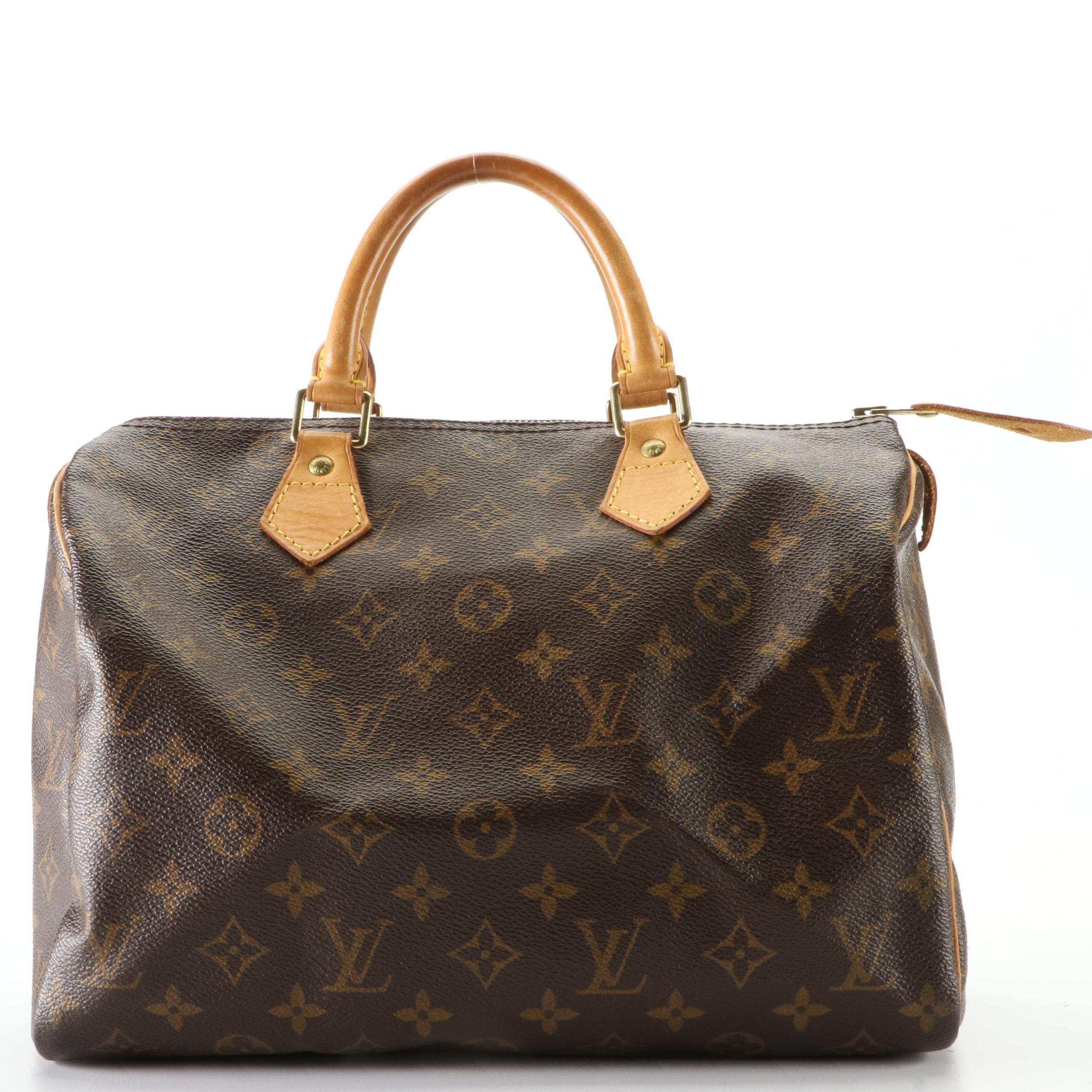 Louis Vuitton Speedy 30 Bag in Monogram Canvas and Vachetta Leather