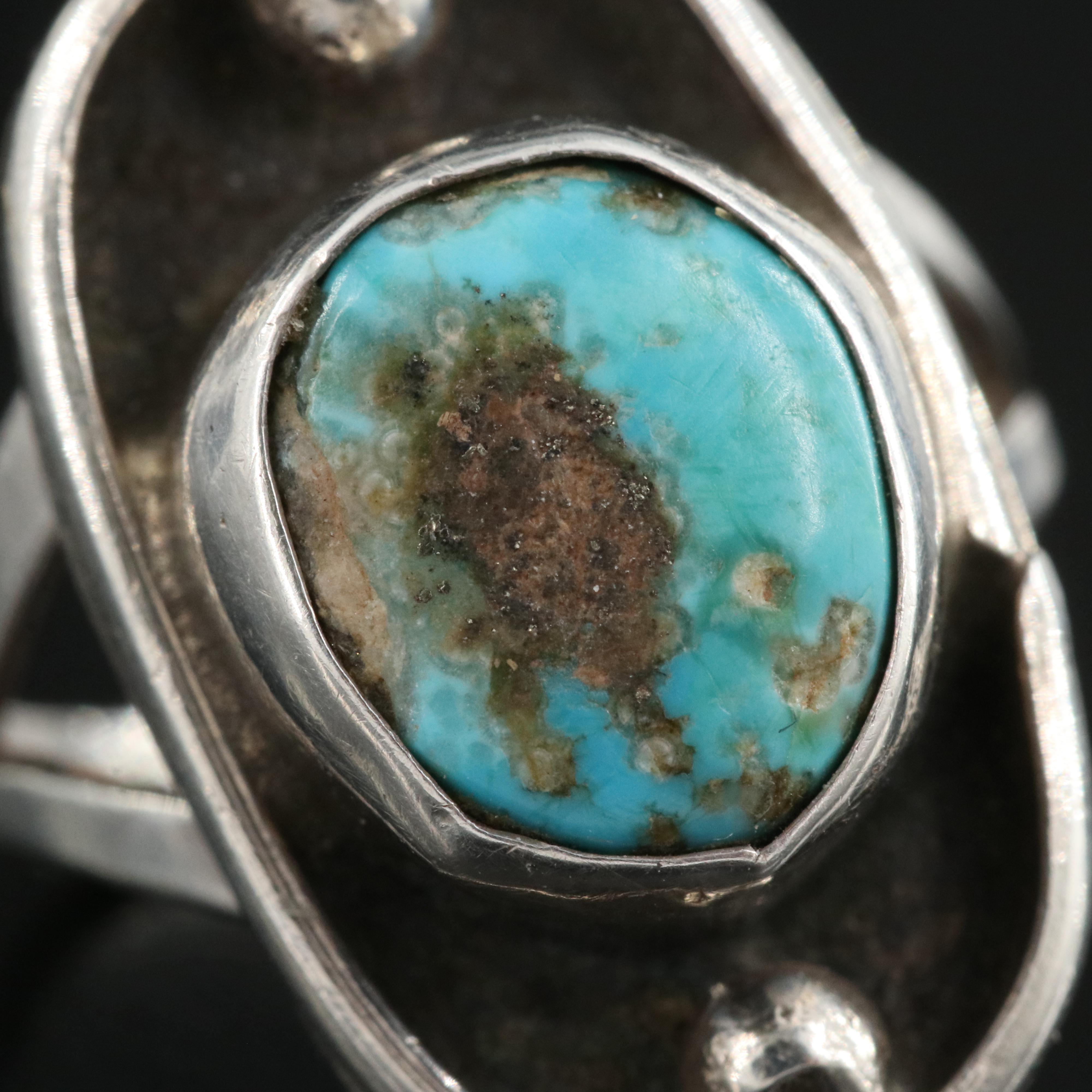 Southwestern Style Sterling Turquoise Ring