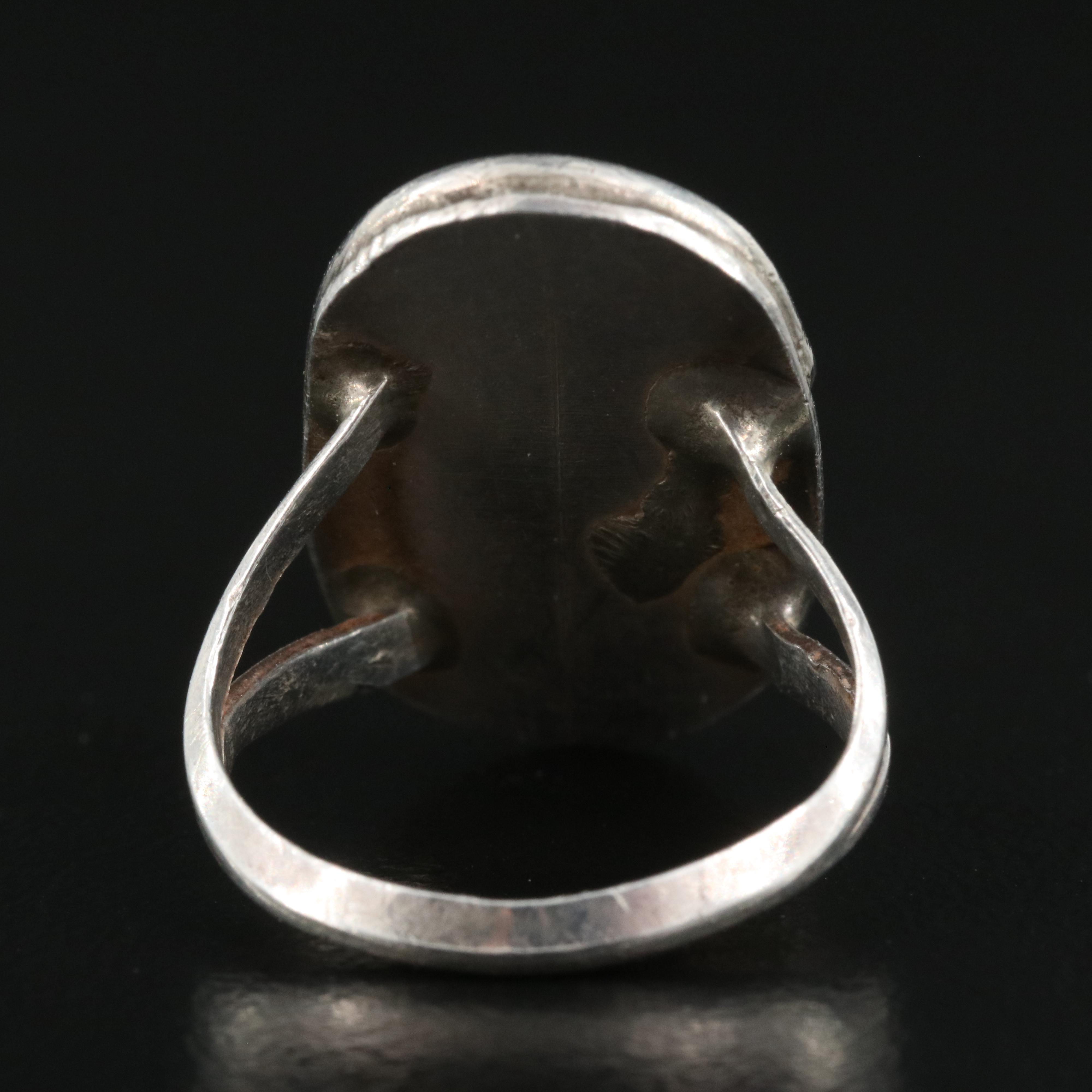 Southwestern Style Sterling Turquoise Ring