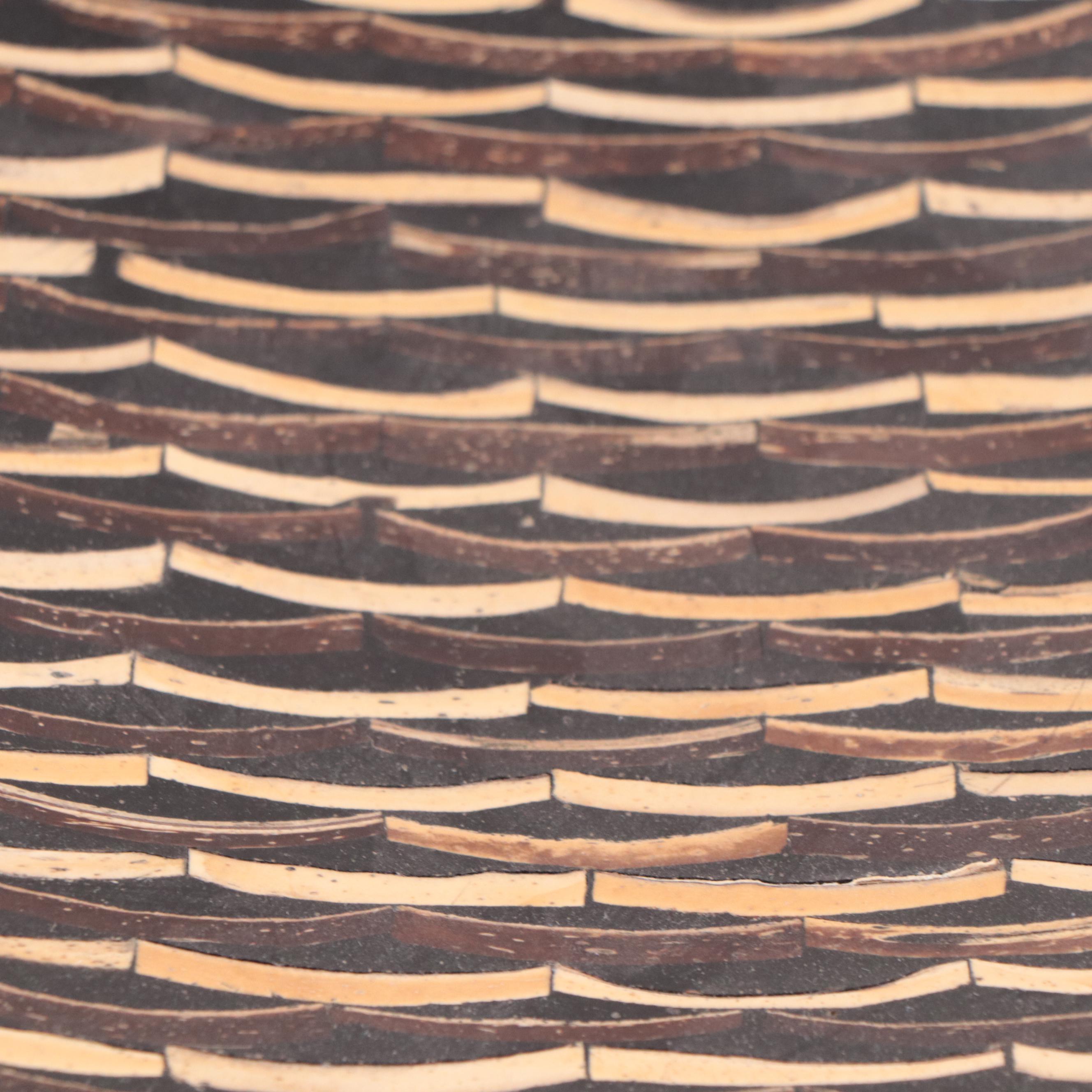 Wooden Inlaid Footed Tray