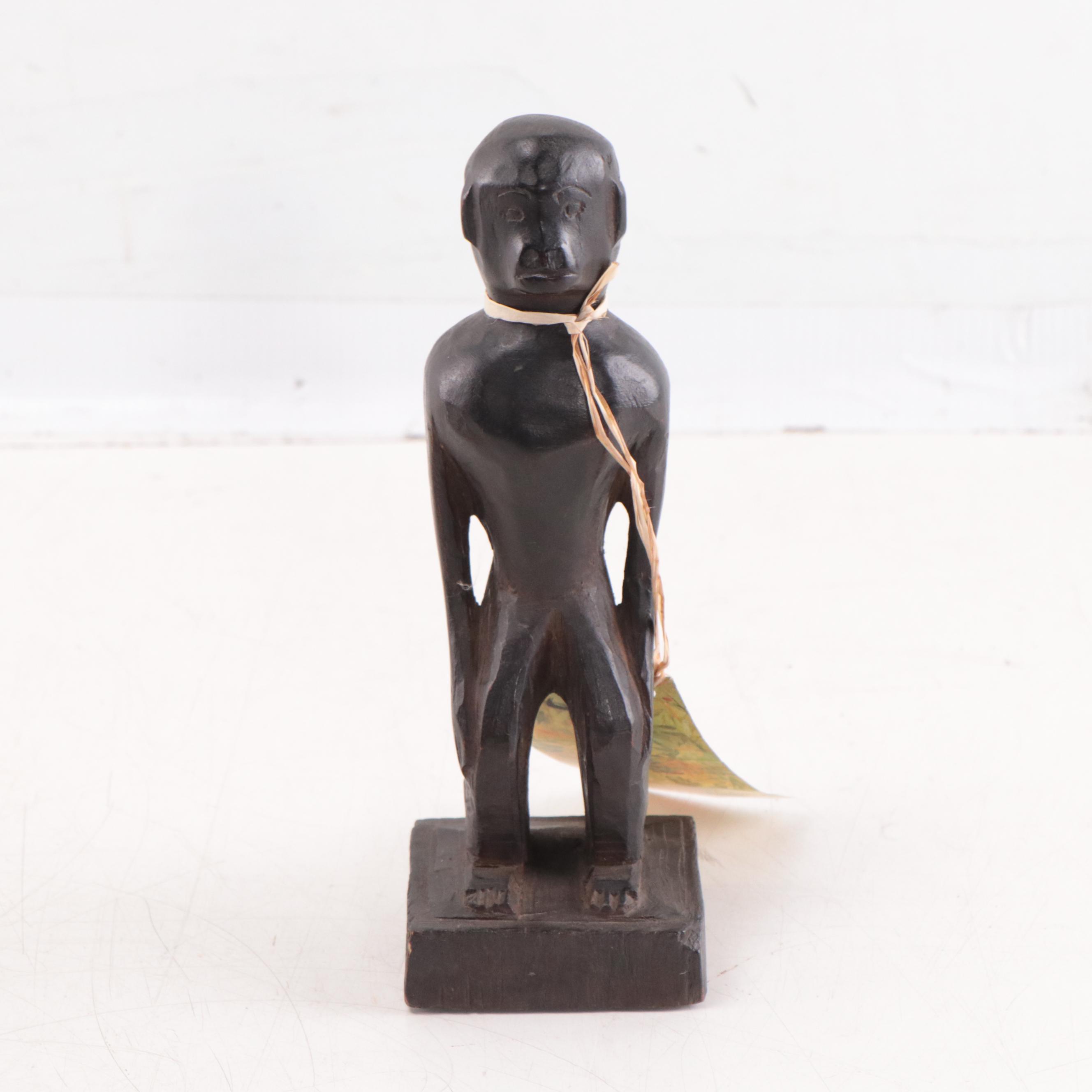 Indian and Filipino Hand-Carved Wood Figures