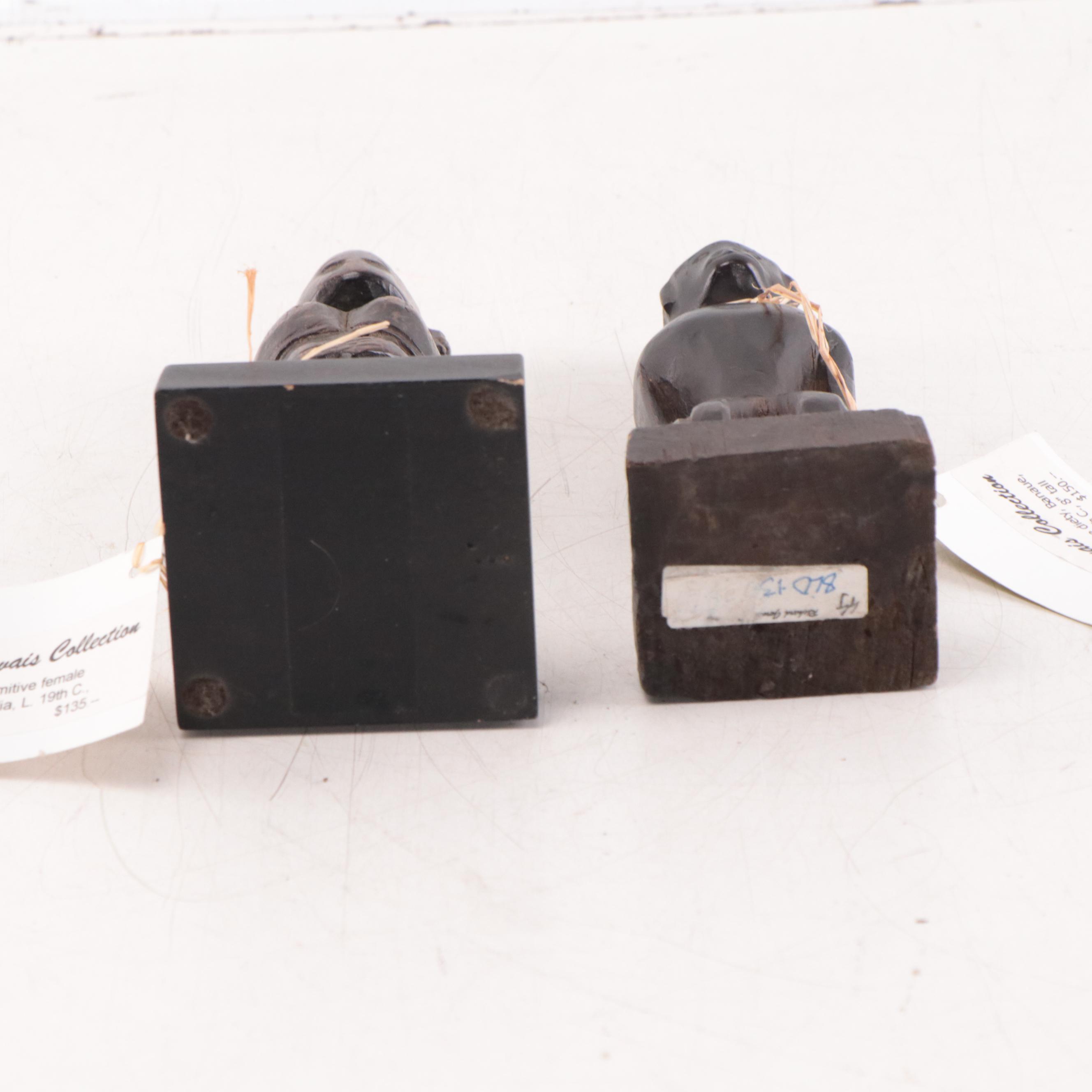 Indian and Filipino Hand-Carved Wood Figures