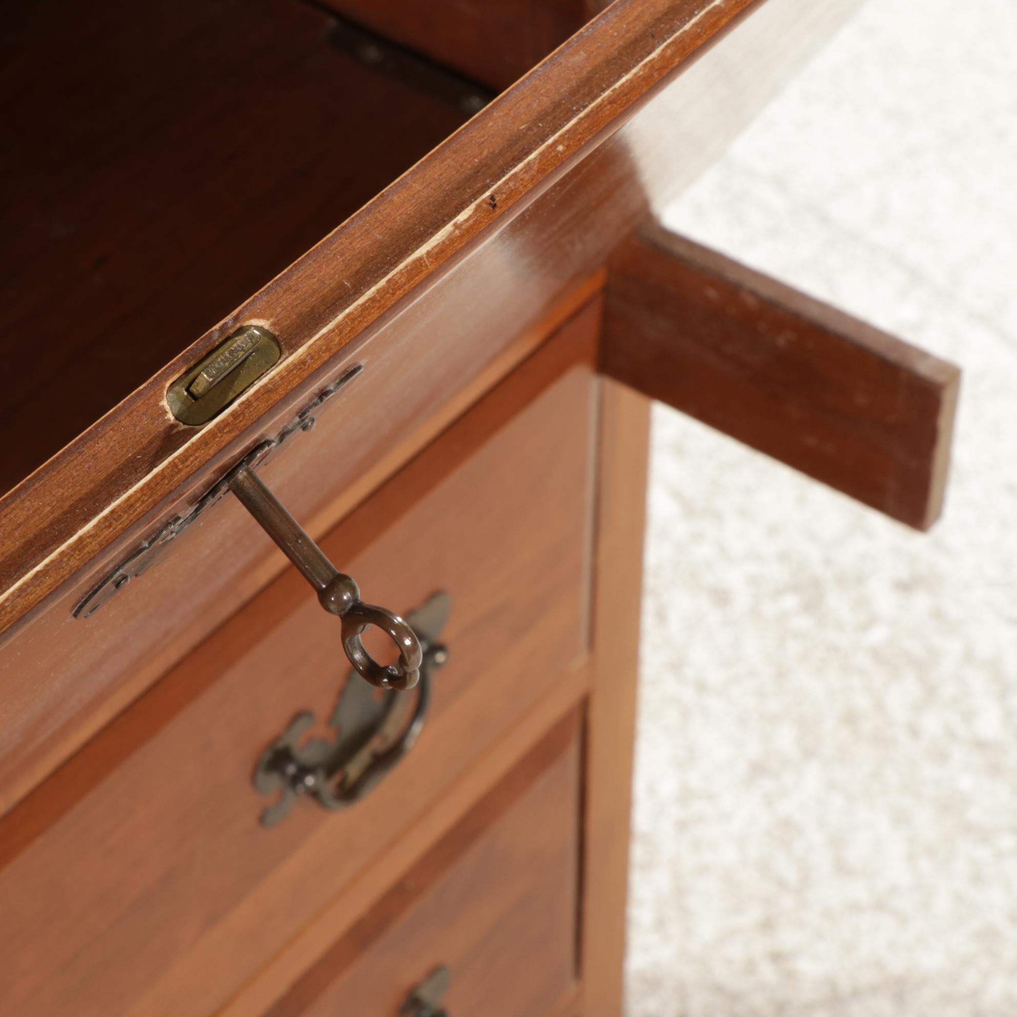 Maddox Colonial Reproductions Cherry Secretary Desk, 1970s