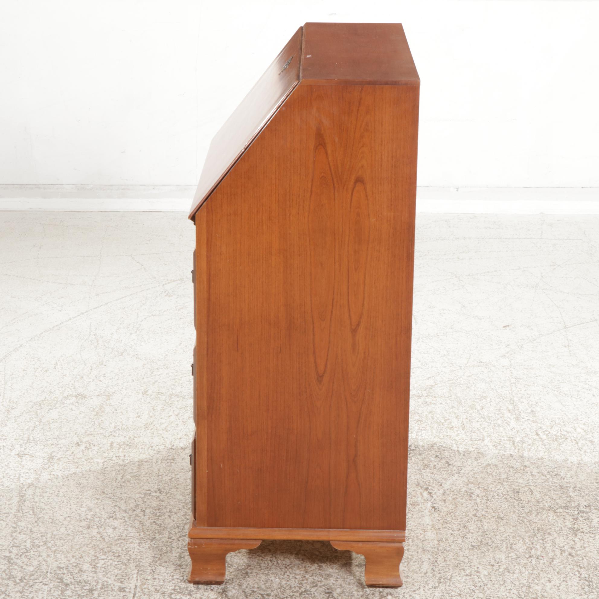 Maddox Colonial Reproductions Cherry Secretary Desk, 1970s