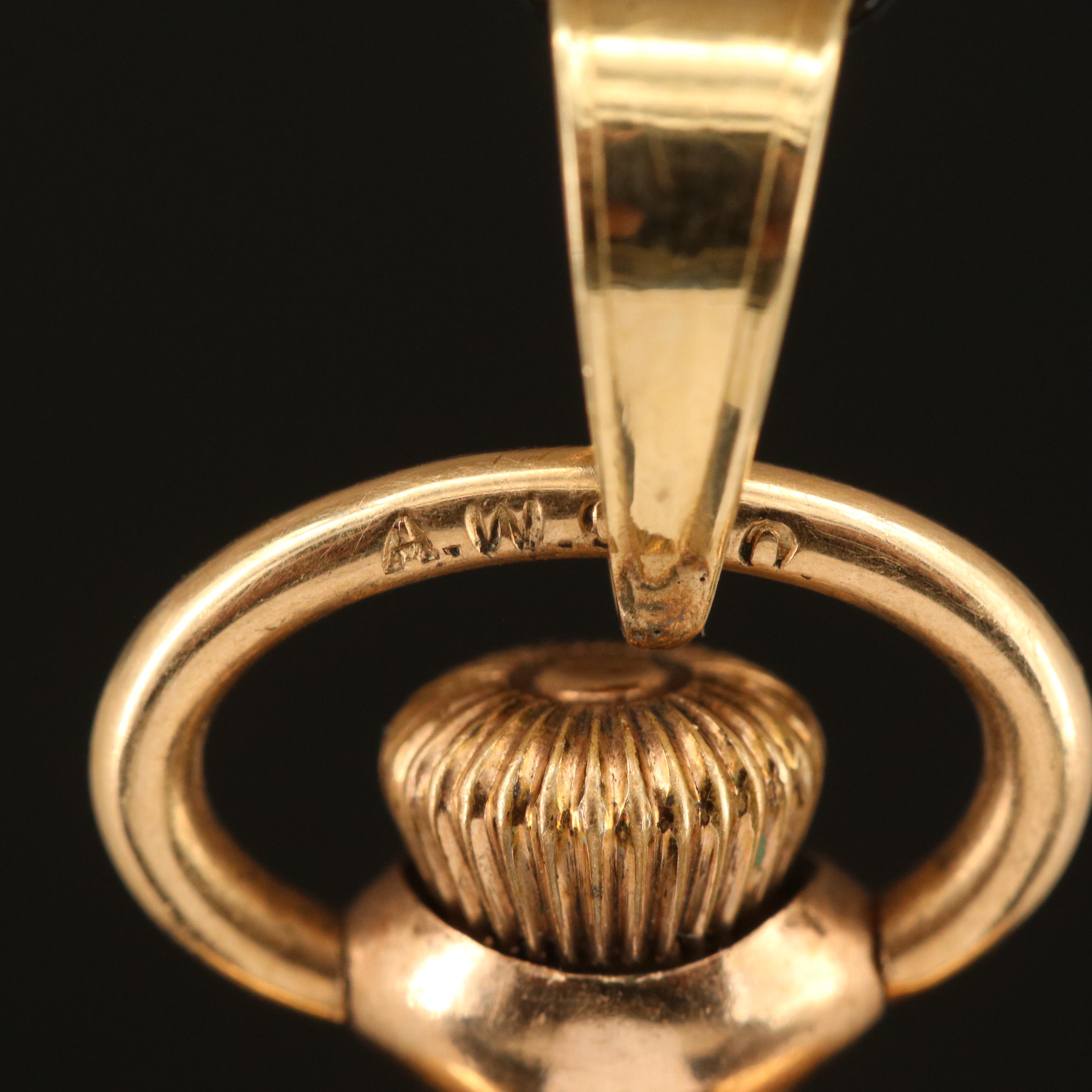 Antique 14K Watch Case Pendant