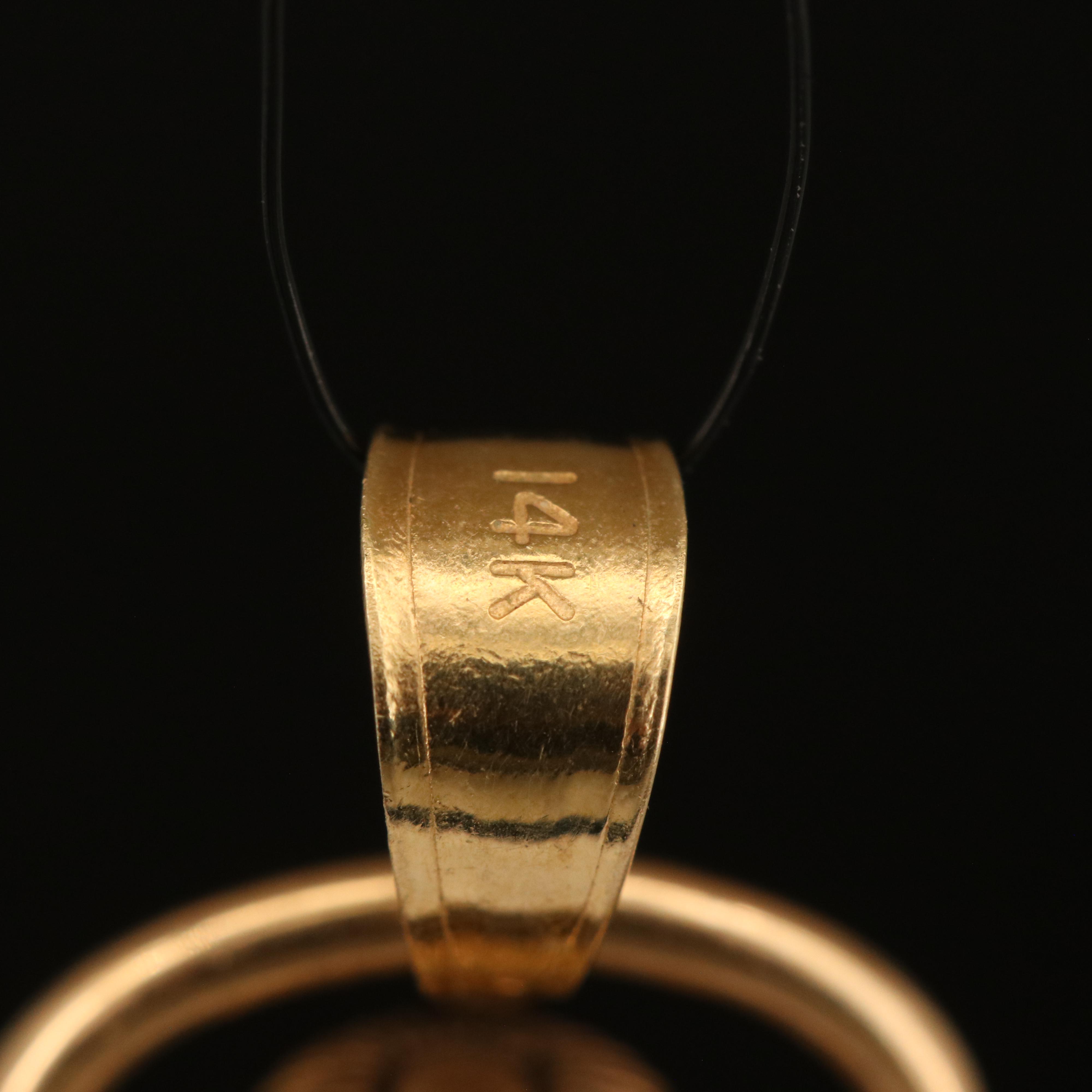 Antique 14K Watch Case Pendant