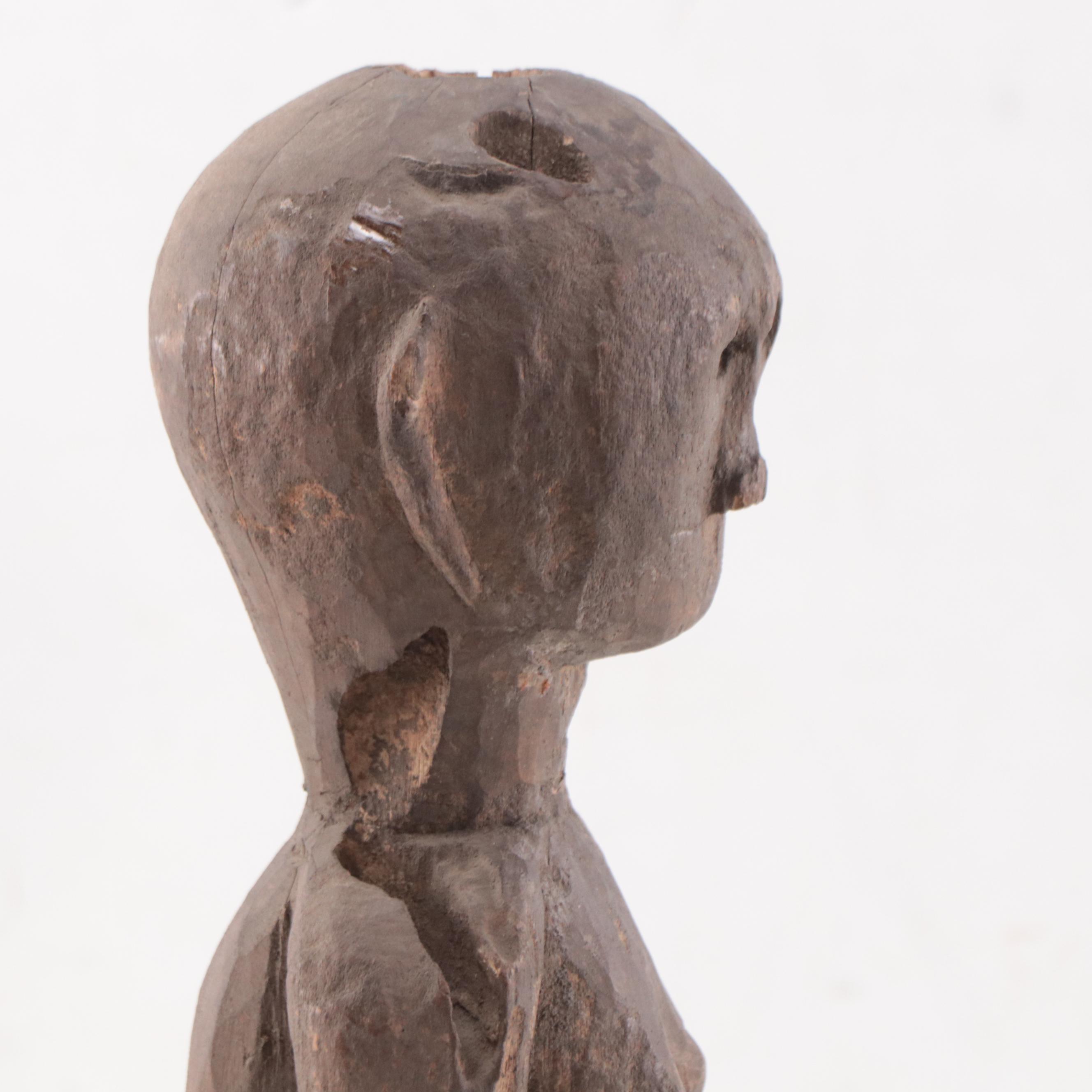 Ifugao Wood Female Bulol Figure, Mid-20th Century