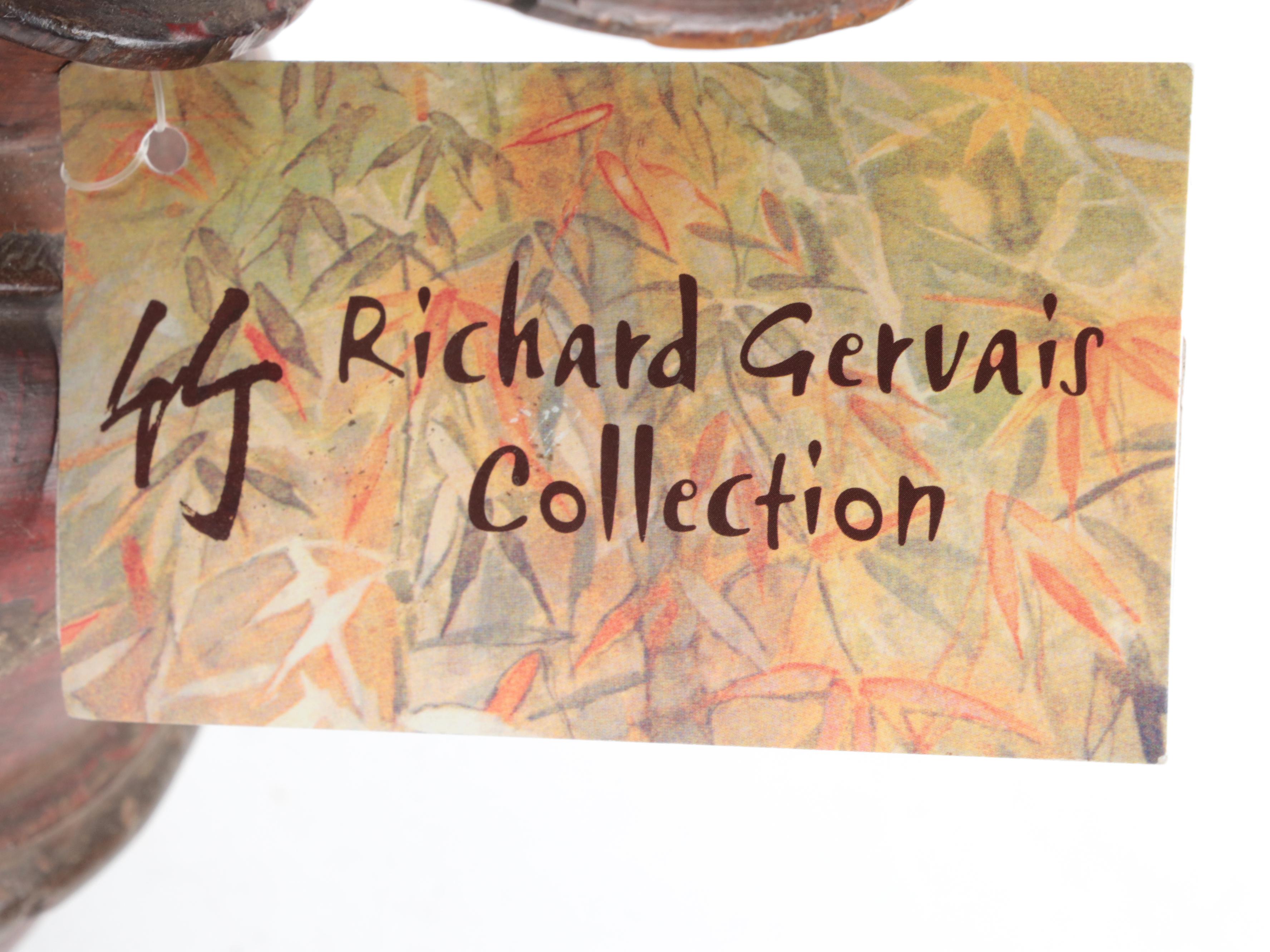 East Indian Turned Wood and Polychromed Candle Holders