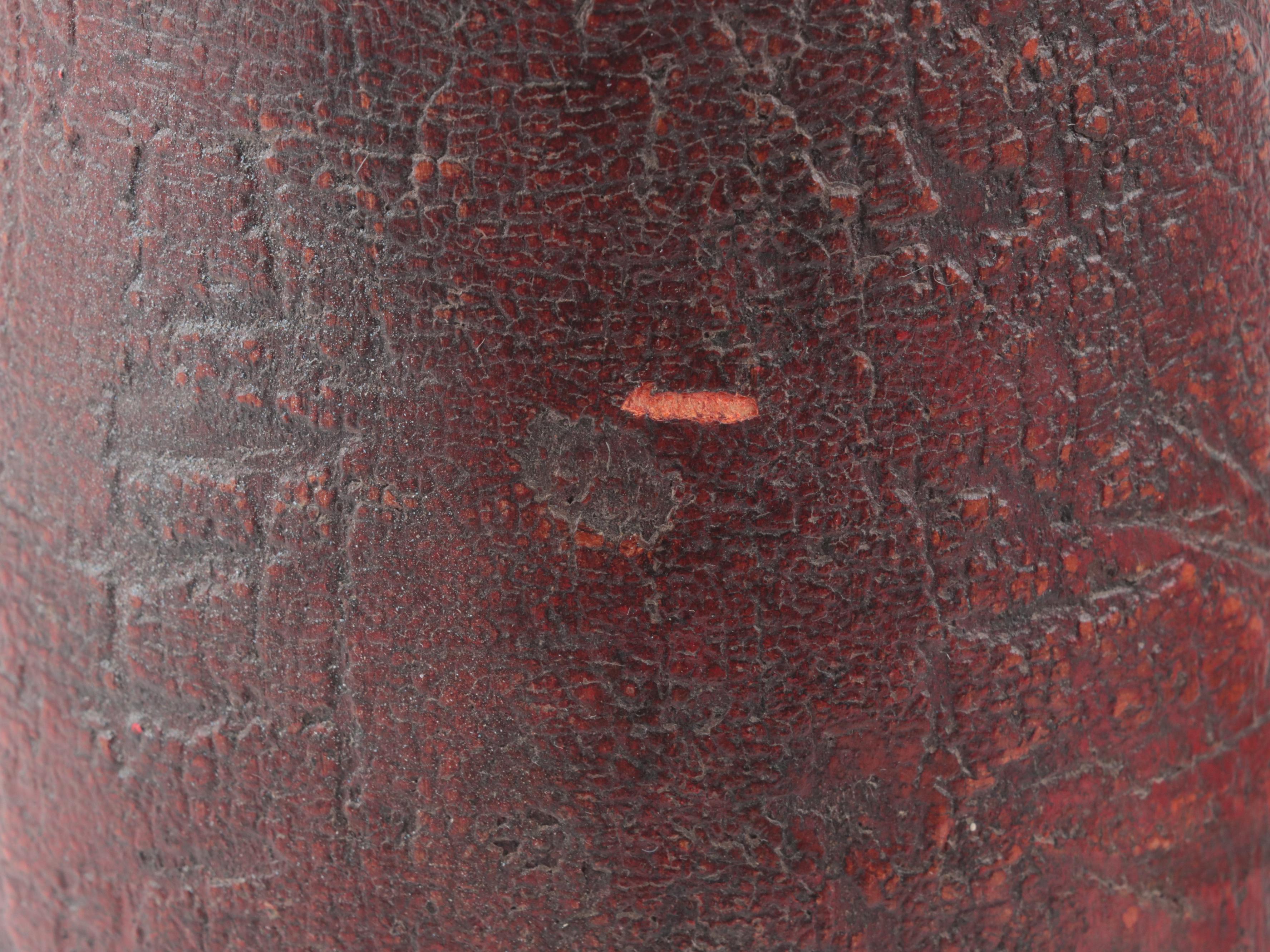 East Indian Turned Wood and Polychromed Candle Holders