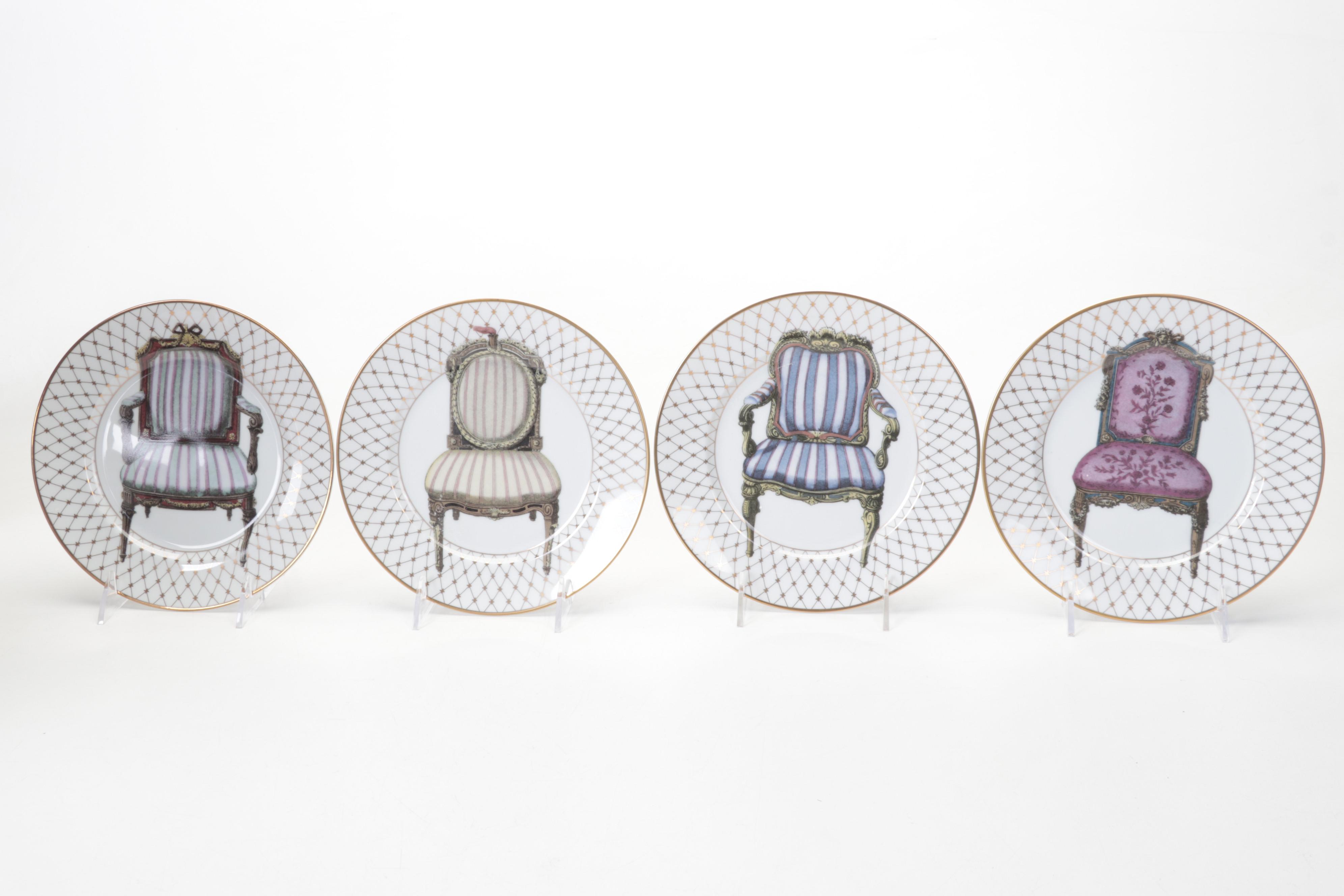 Frederick Cooper Elephant Lamp, Mottahedeh "Summer Fruit" Plates, & More