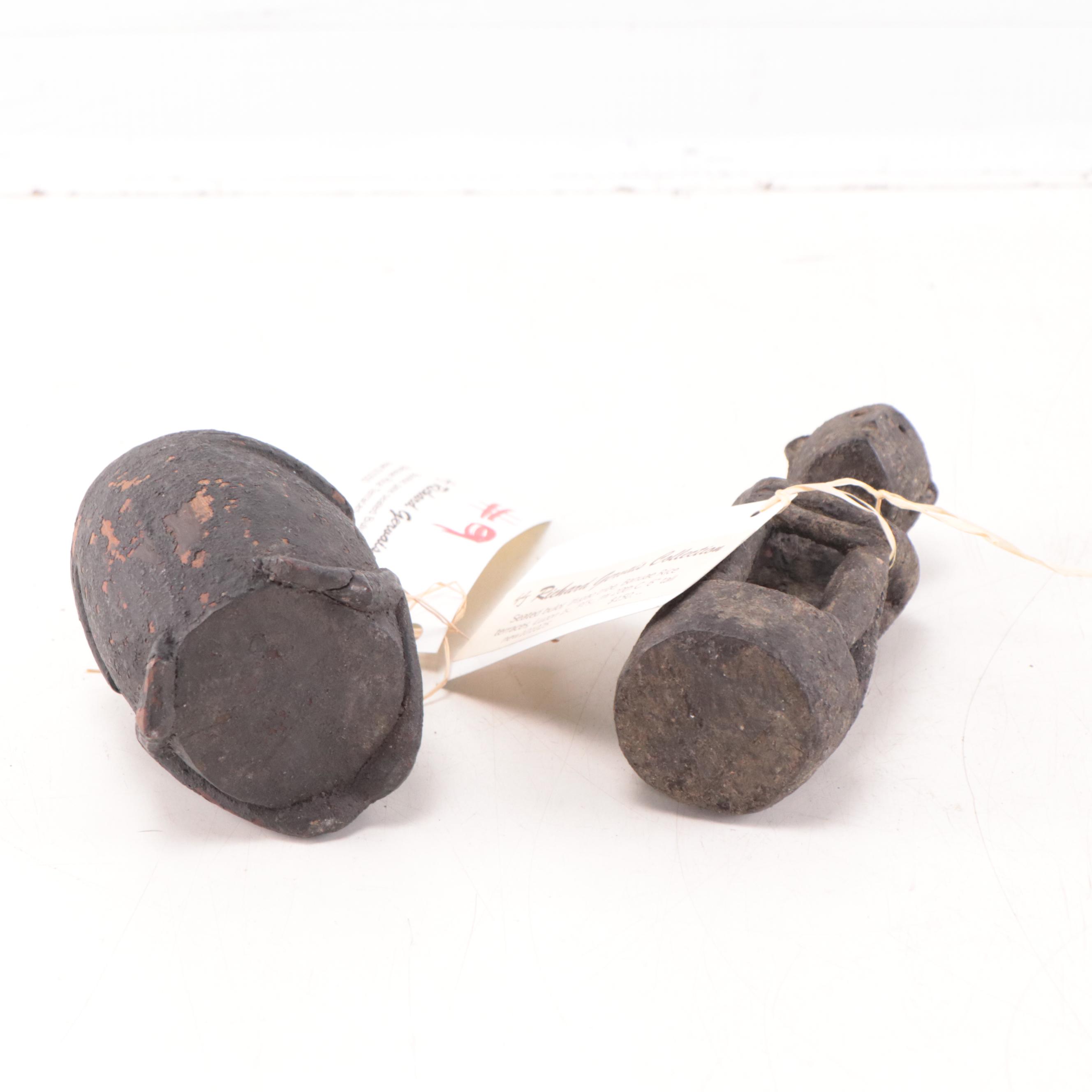 Ifuago Bulul Carved Wood Seated Bulol Figure and Seated Bulol Cup