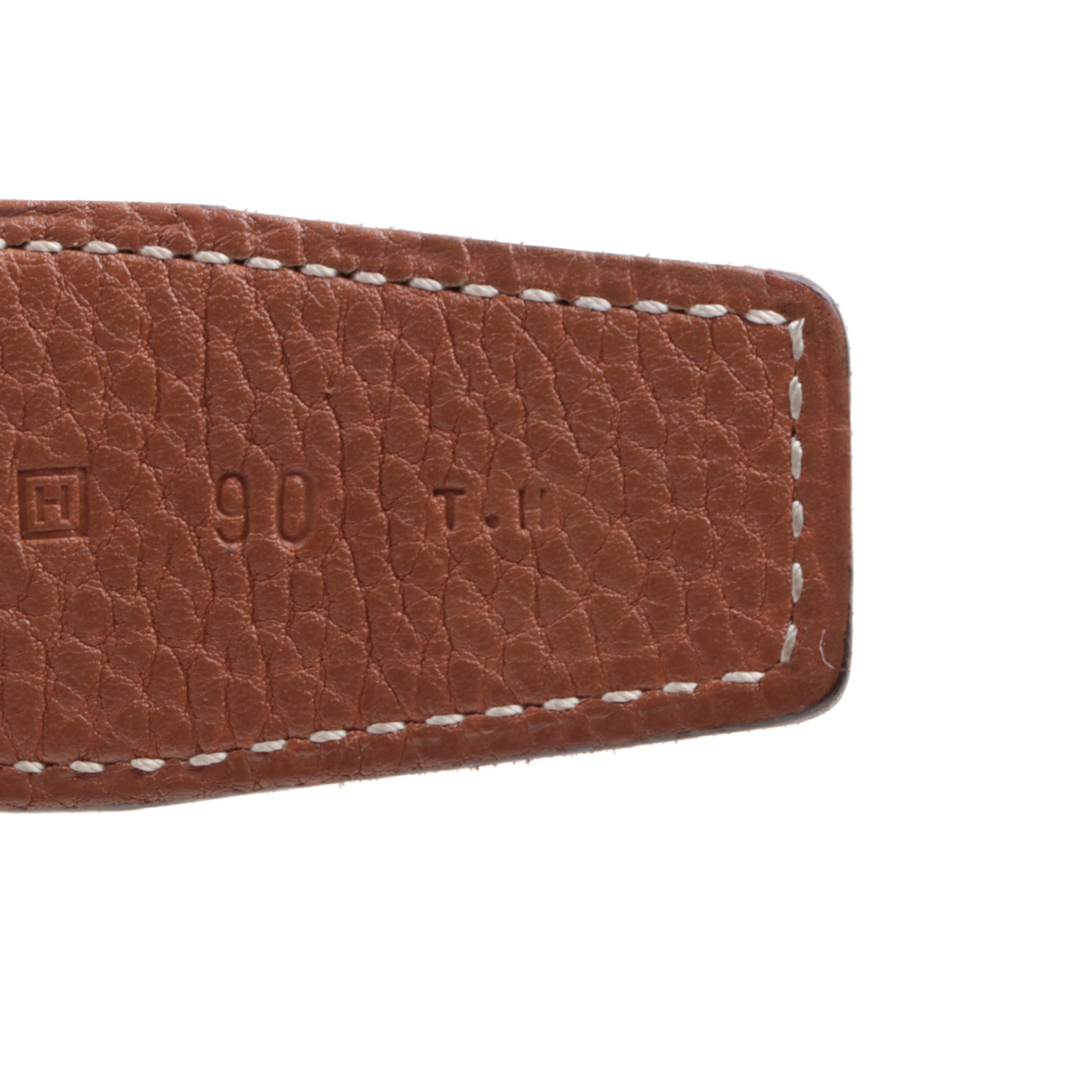 Hermès  Reversible 32mm Belt Strap in Box Calf and Togo Leather