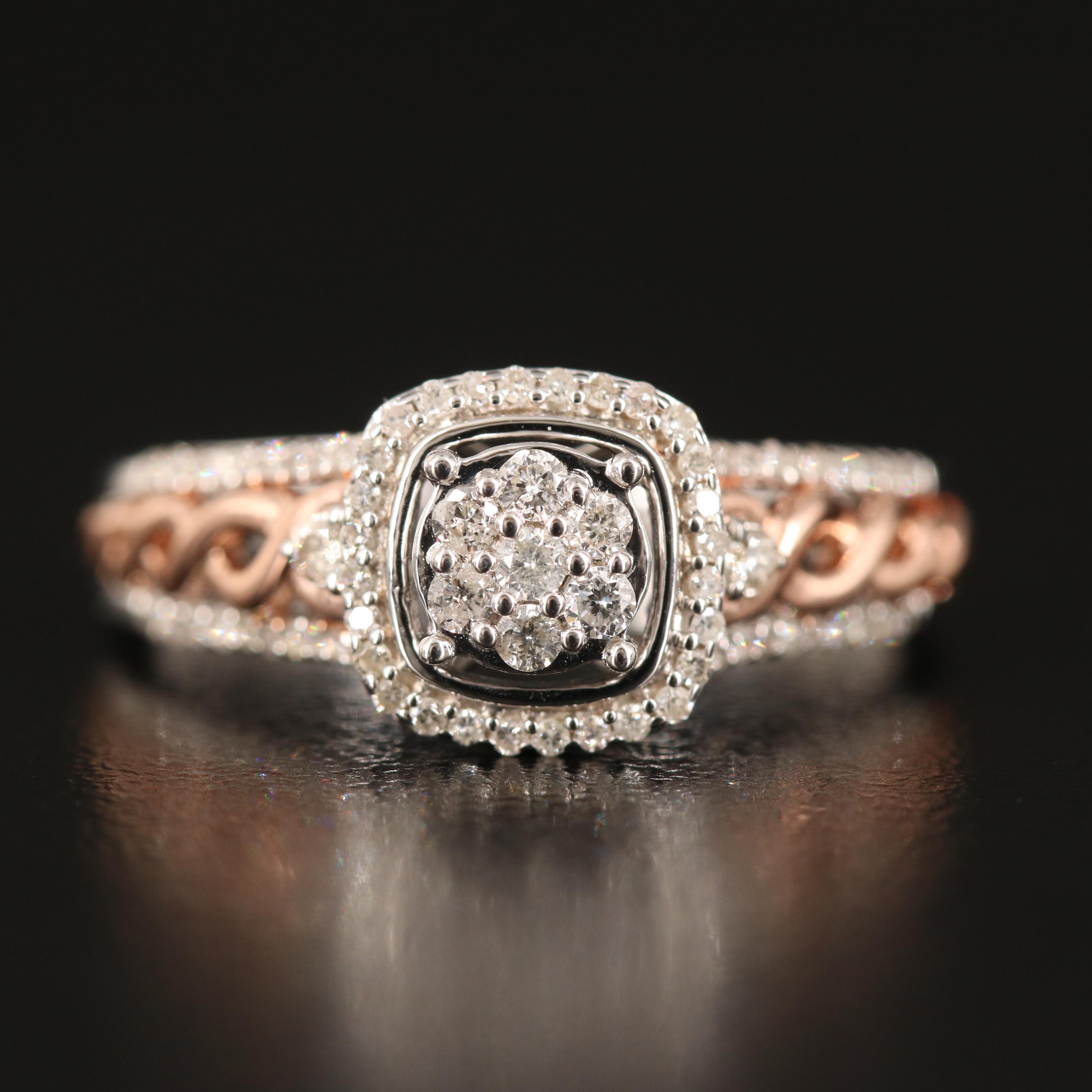 Sterling Diamond Ring