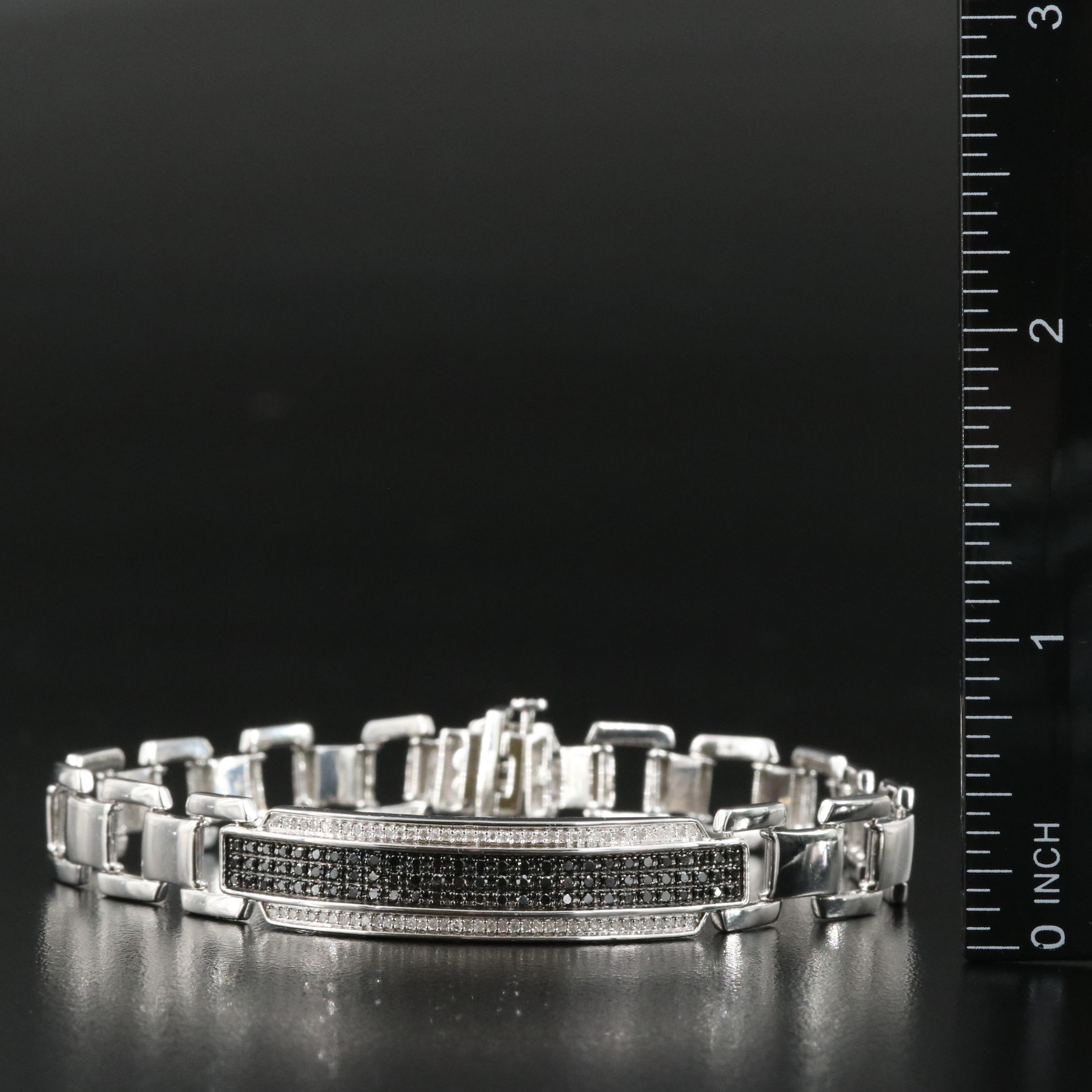 Sterling 1.02 CTW Diamond Identification Bracelet