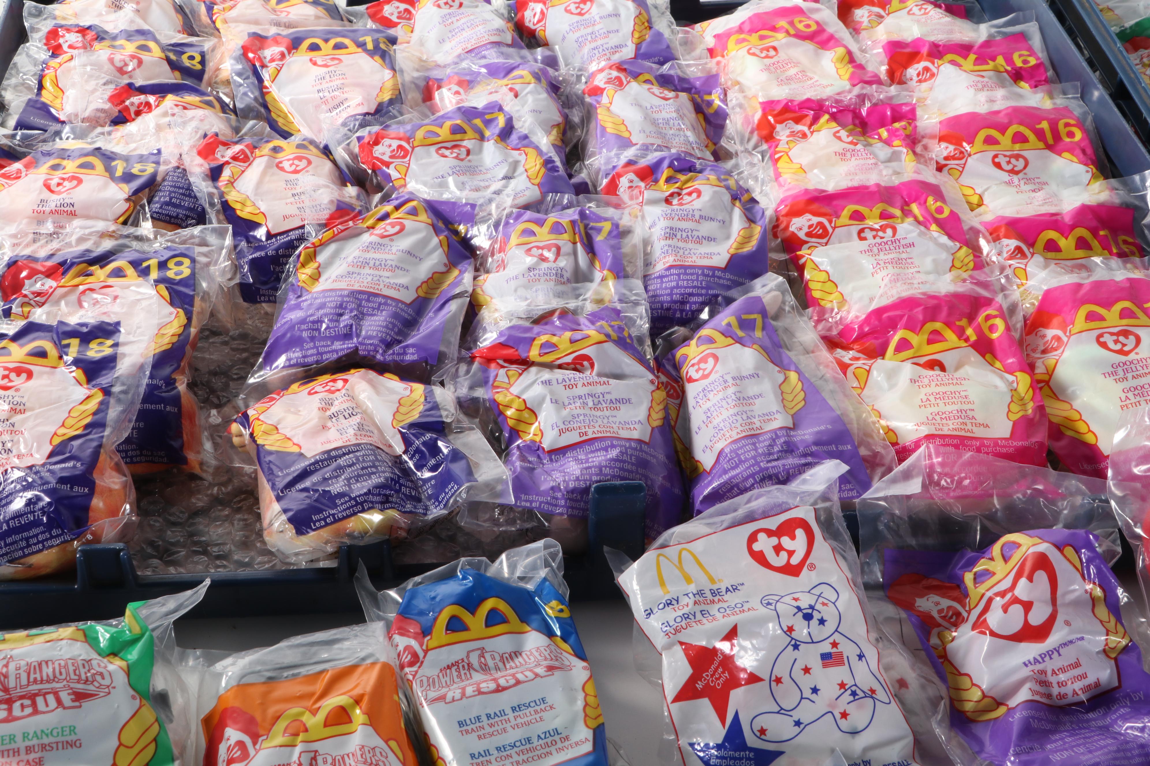 McDonald's Ty Teenie Beanie Babies and More Toys with Peanuts, Power Rangers