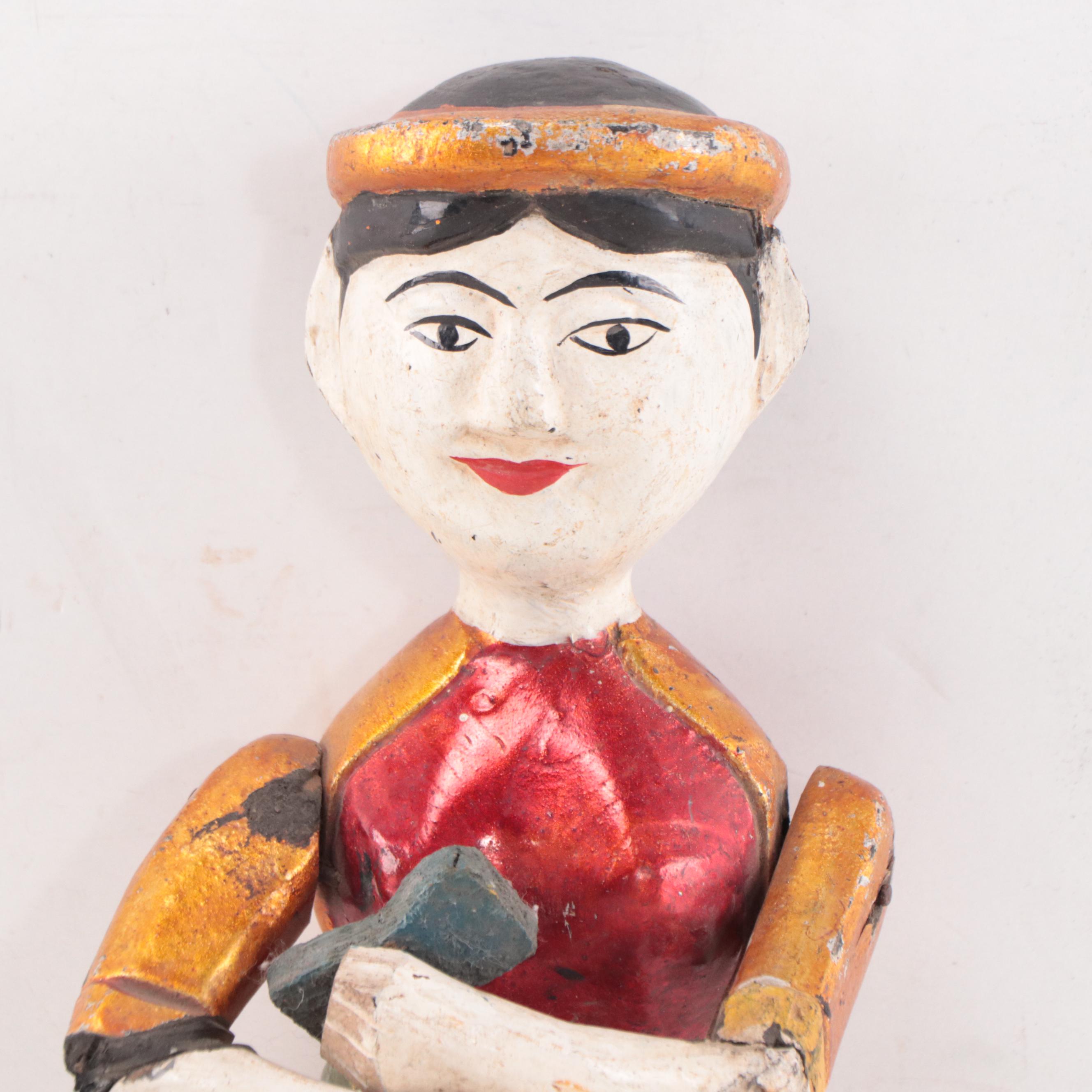 Vietnamese Carved Wood Water Puppet
