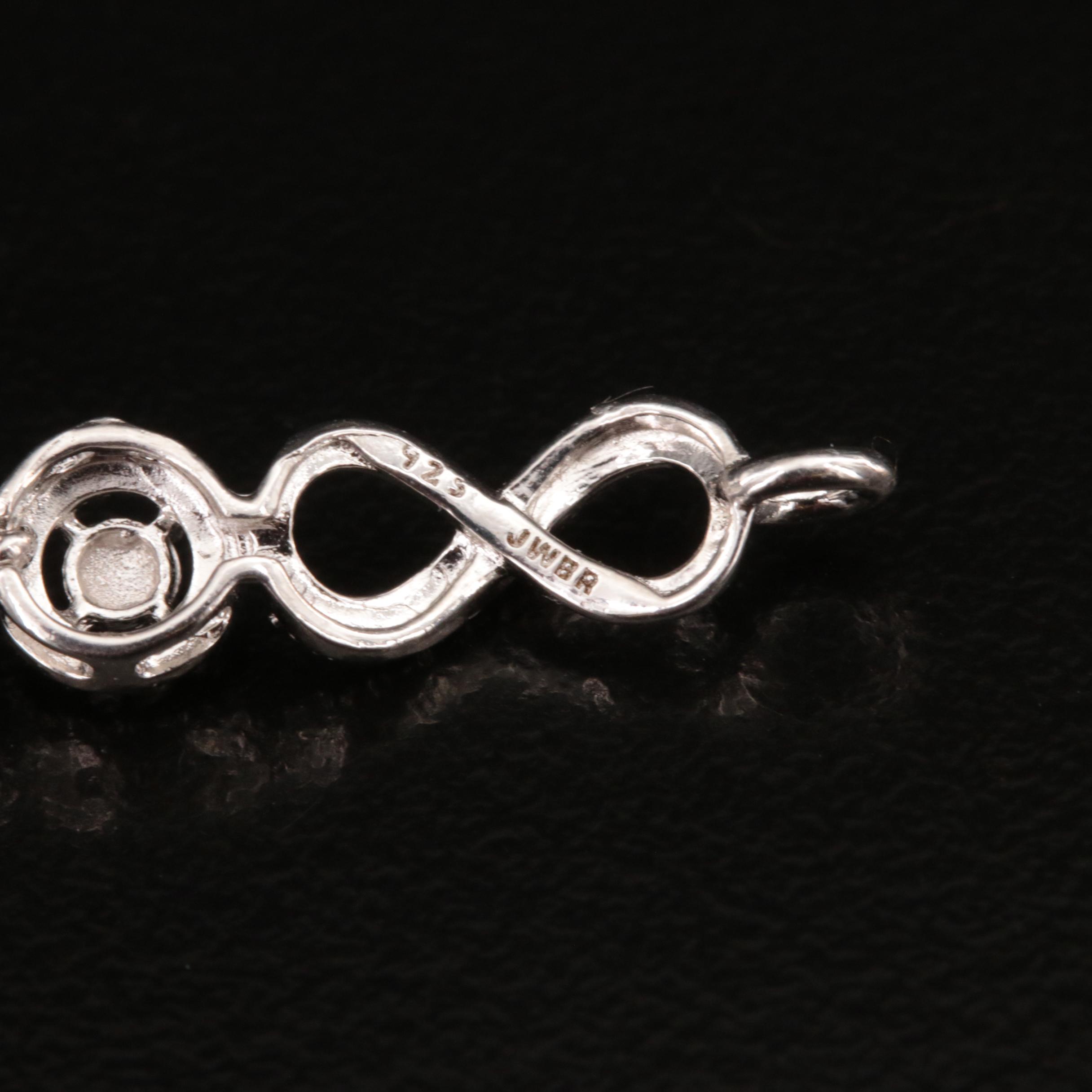 Sterling Diamond Infinity Link Bracelet
