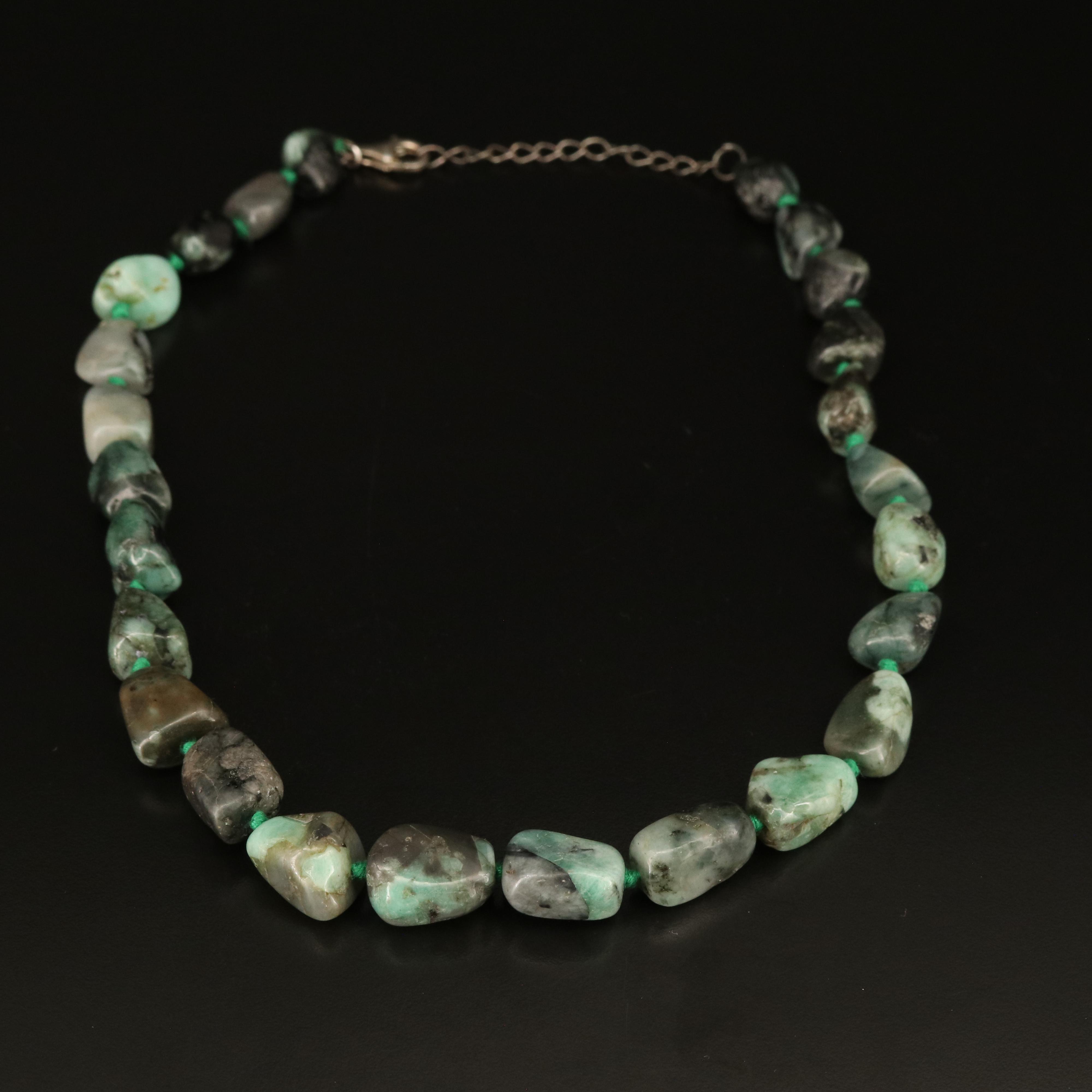 Zoisite Necklace with Sterling Clasp