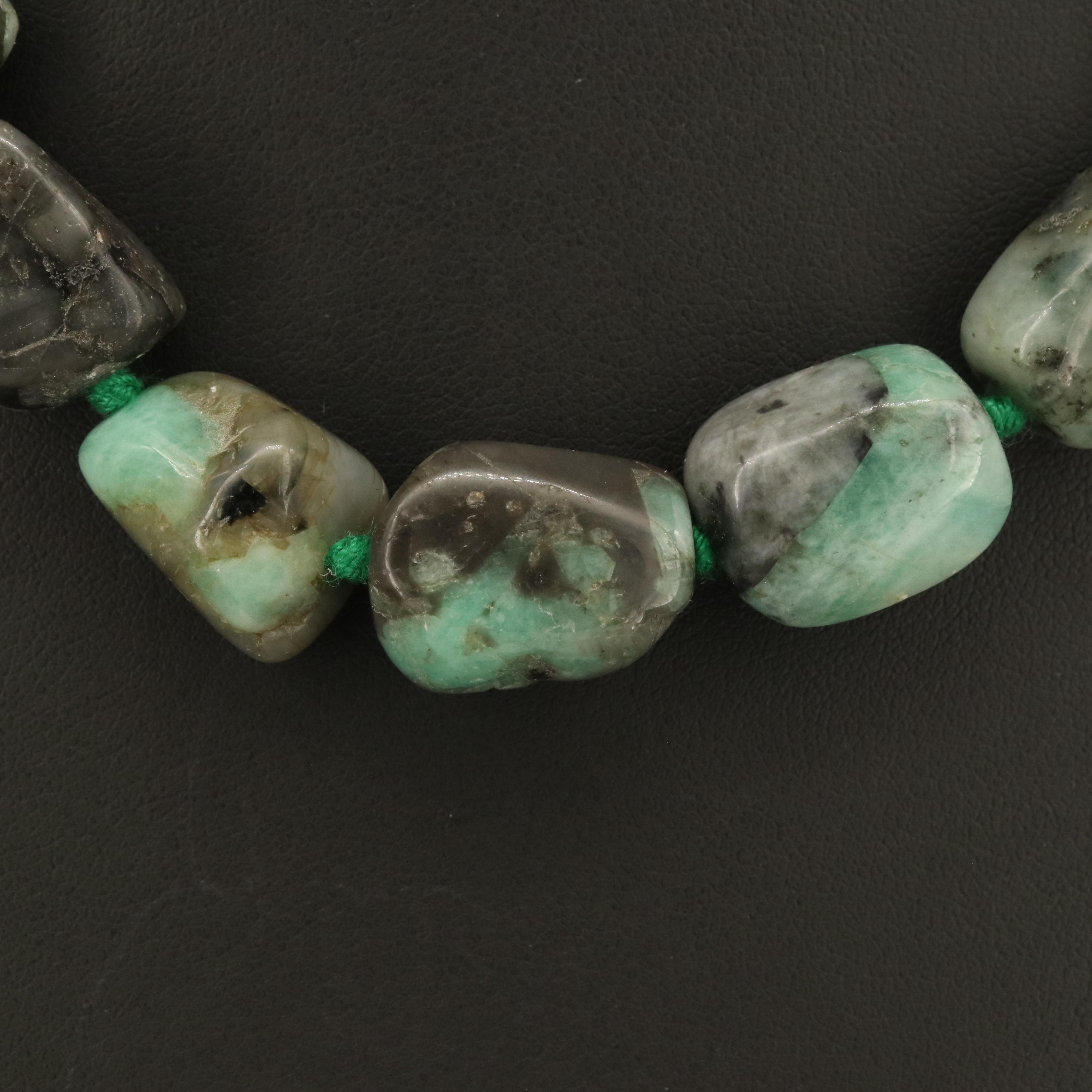 Zoisite Necklace with Sterling Clasp