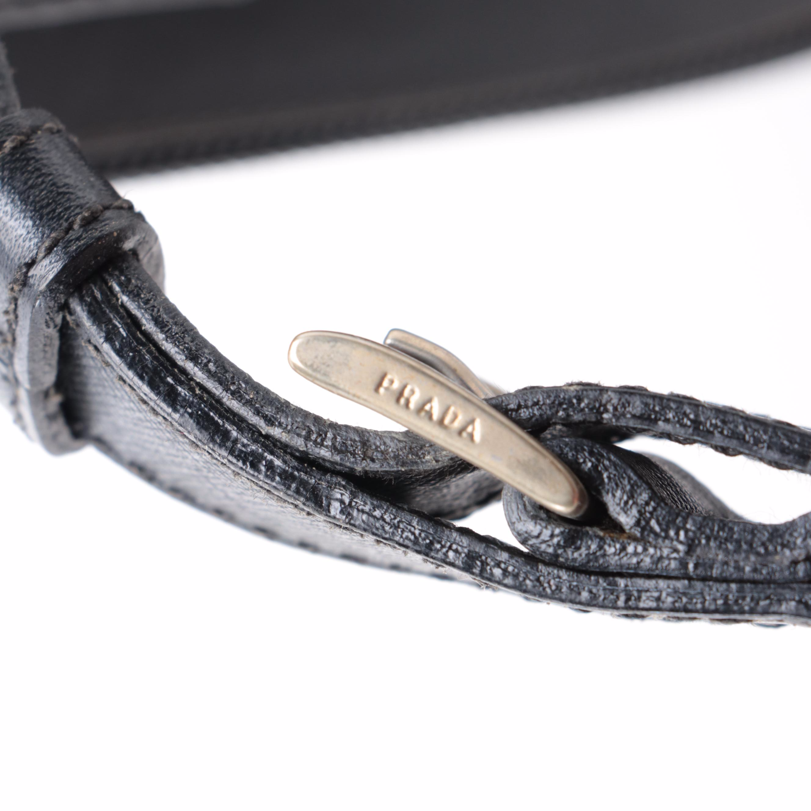 Prada Zip-Around Briefcase in Black Nylon Gabardine/Saffiano Leather w/Strap