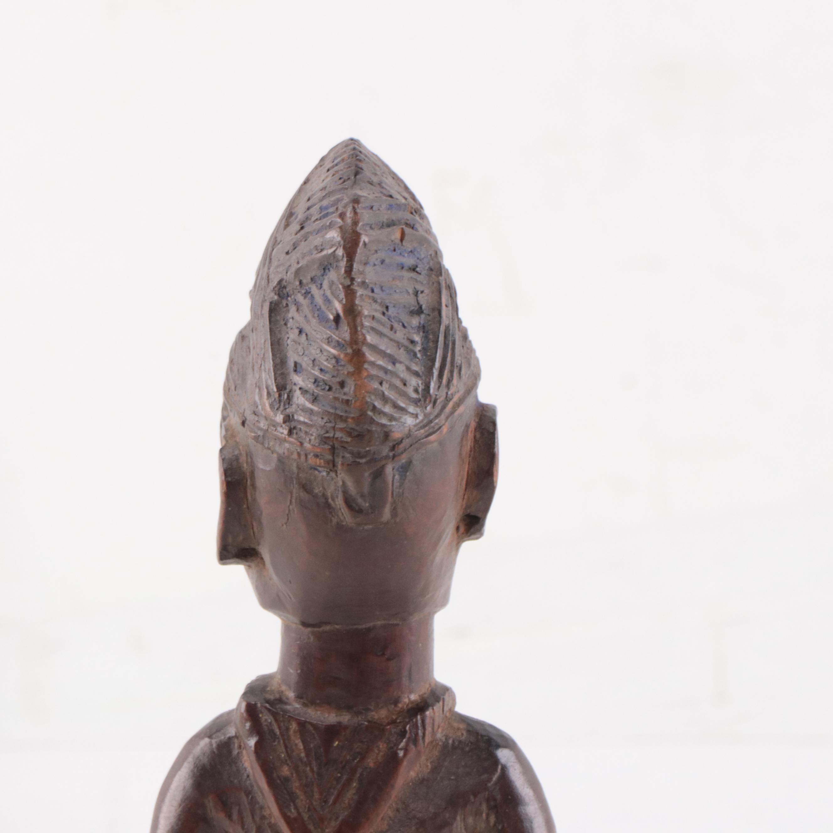 Nigerian Yoruba Carved Wood Ere Ibeji Figure, Mid-20th Century