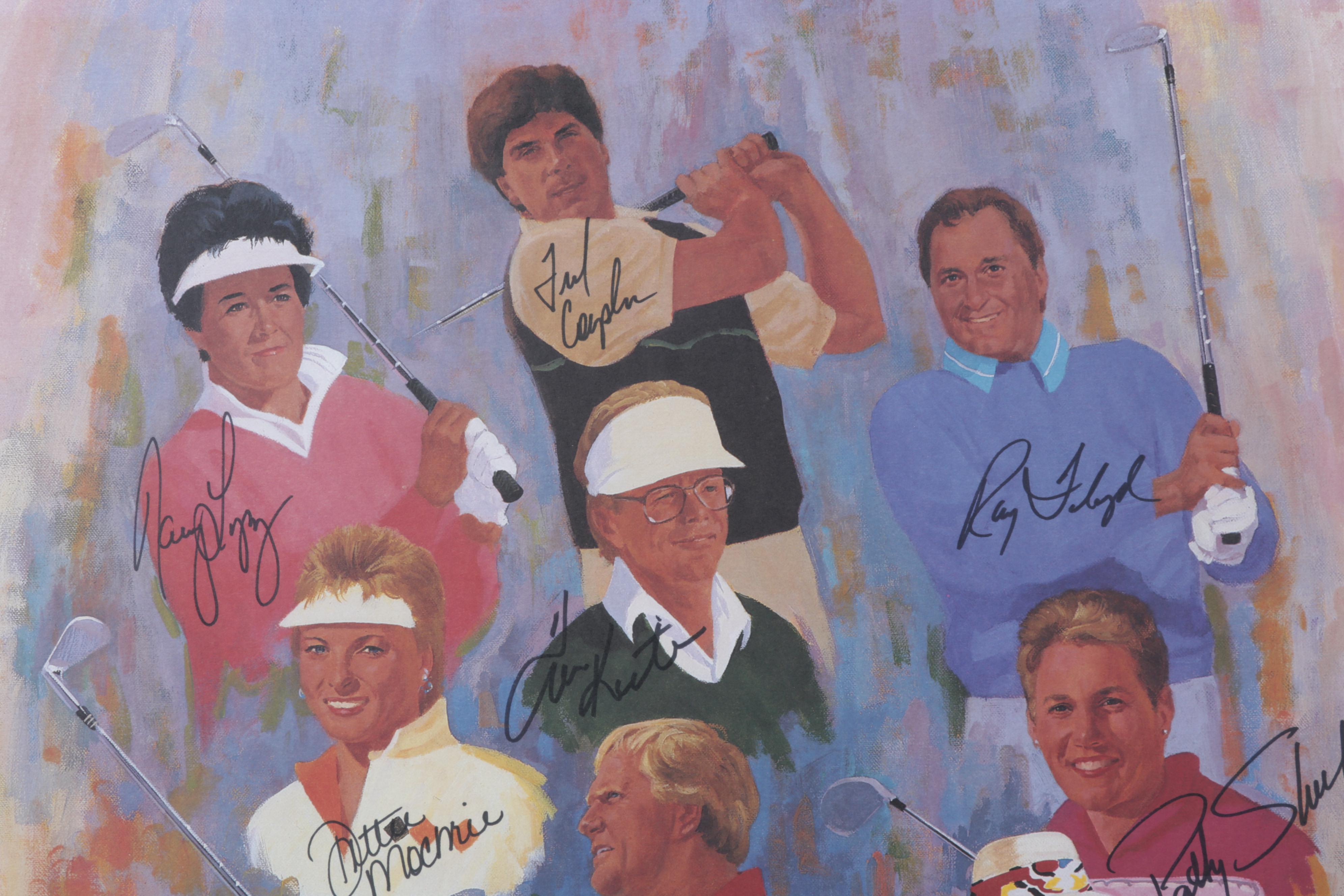 Jack Nicklaus Signed 1992 Wendy's Three-Tour Challenge Poster